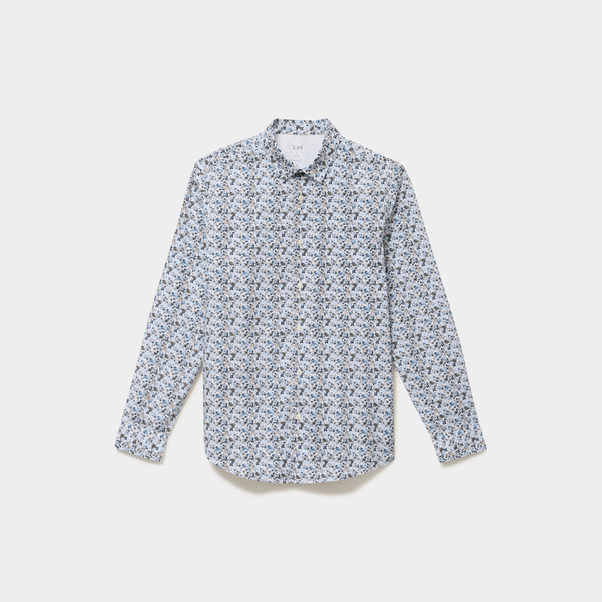 Chemise ajust&eacute;e manches longues multicolore homme