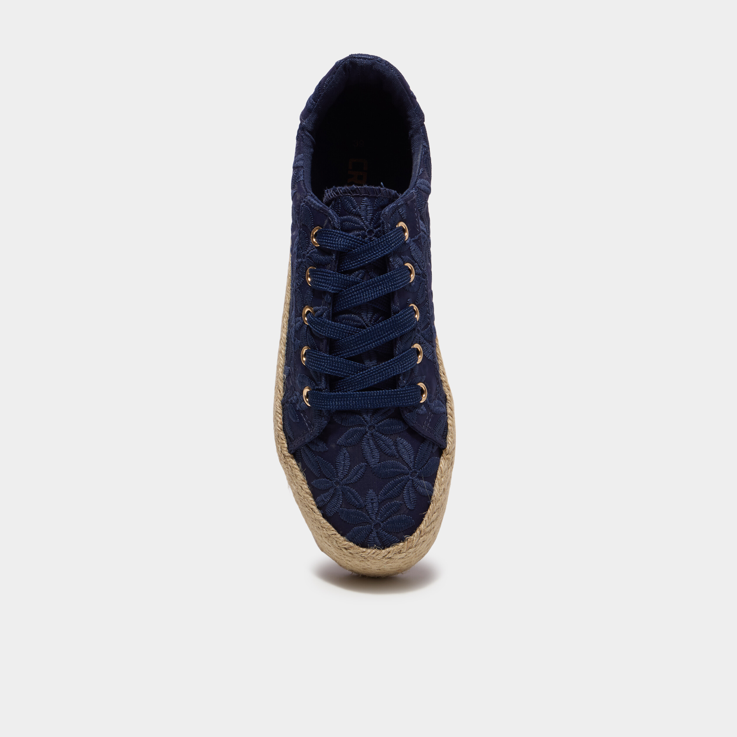Tennis basses en toile bleu marine femme