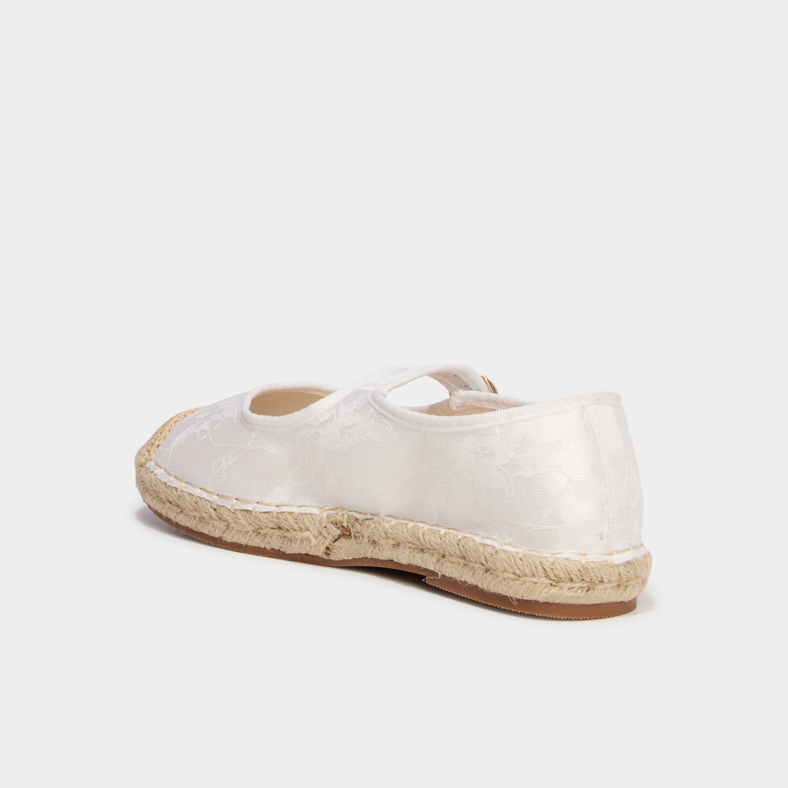 Ballerines avec broderie blanc femme