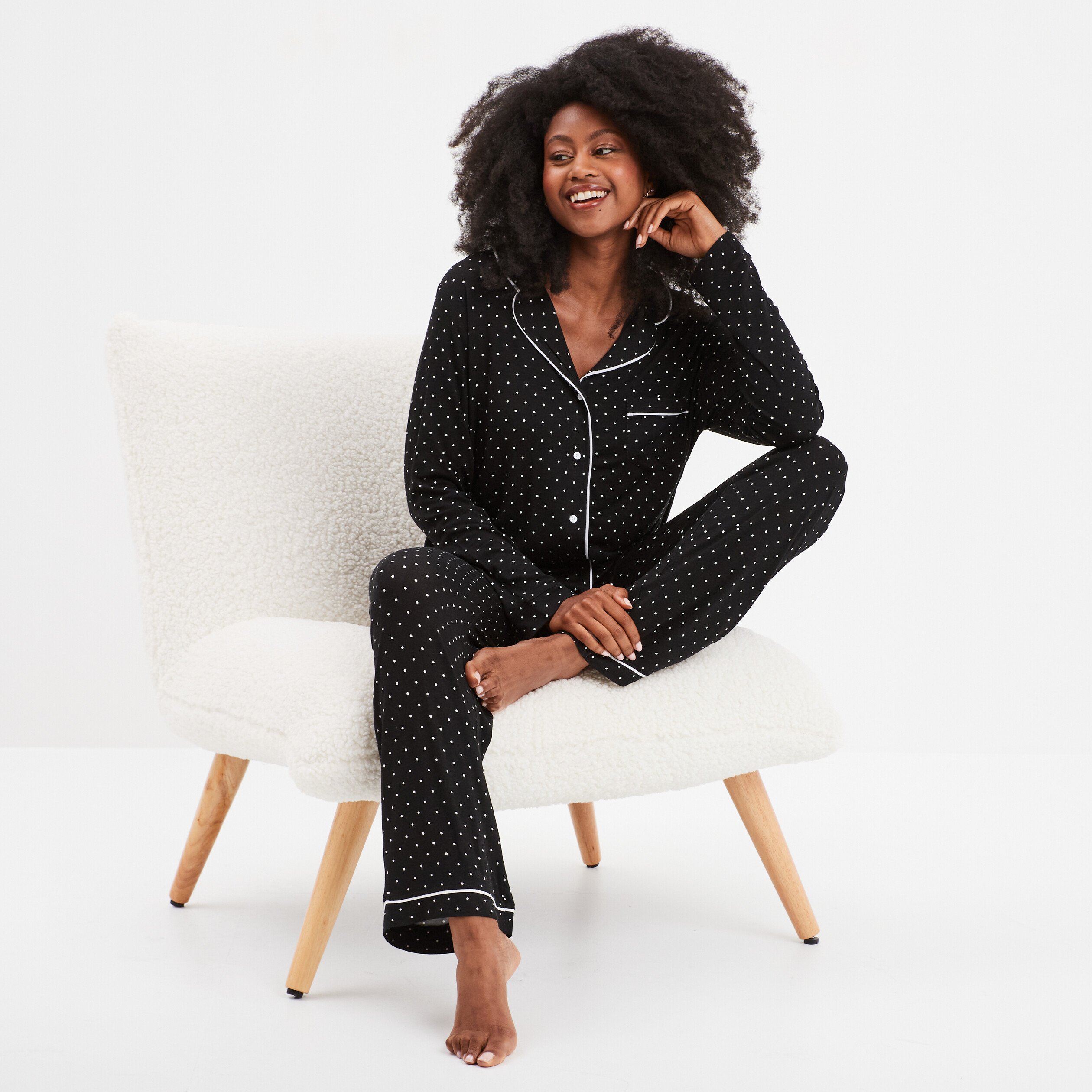 ensemble pyjama 2 pieces noir femme Ensemble pyjama 2 pièces noir femme