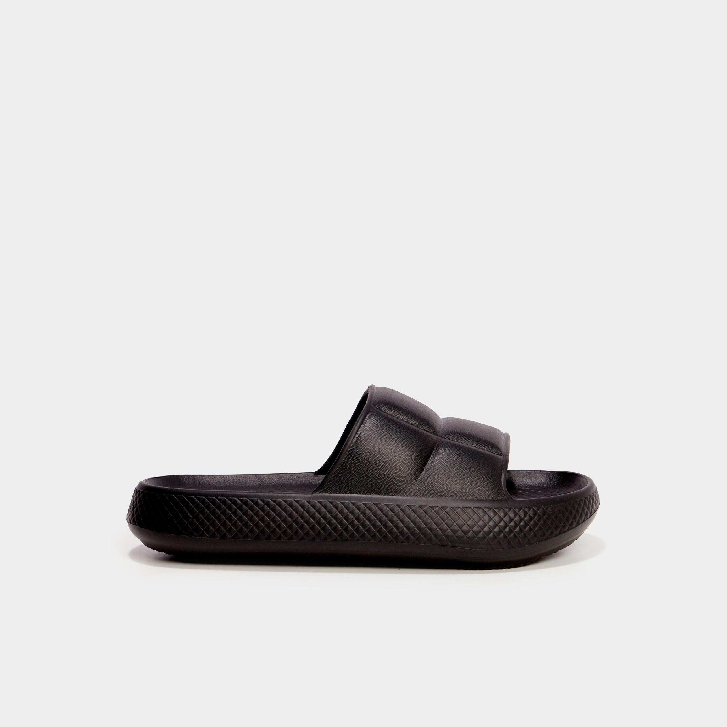 Claquettes matelass&eacute;es Wamea Beach noir femme