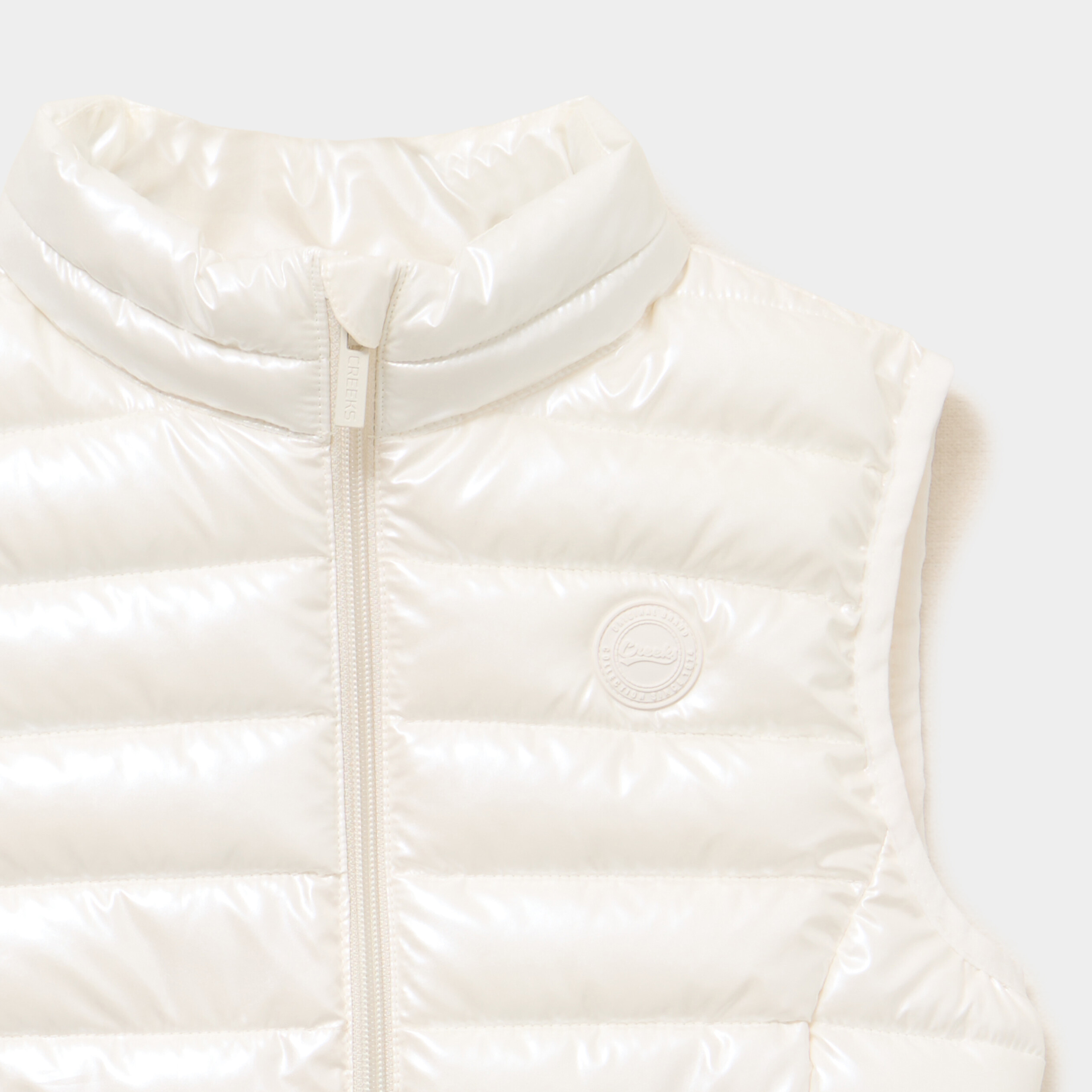 Doudoune l&eacute;g&egrave;re sans manches imperm&eacute;able blanc fille