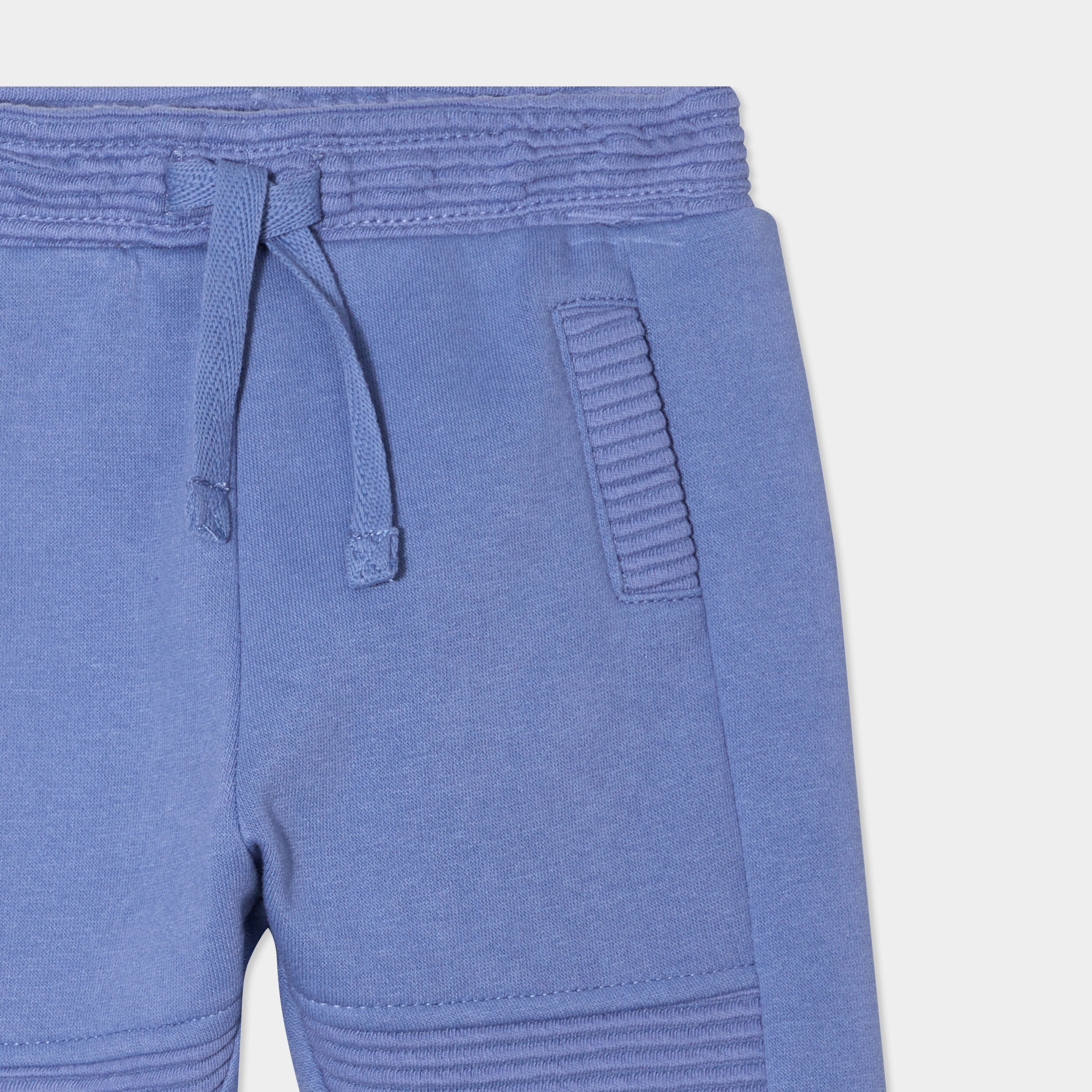 pantalon de jogging taille elastiquee bleu lavande bebeg Pantalon de jogging taille élastiquée bleu lavande bébé garçon