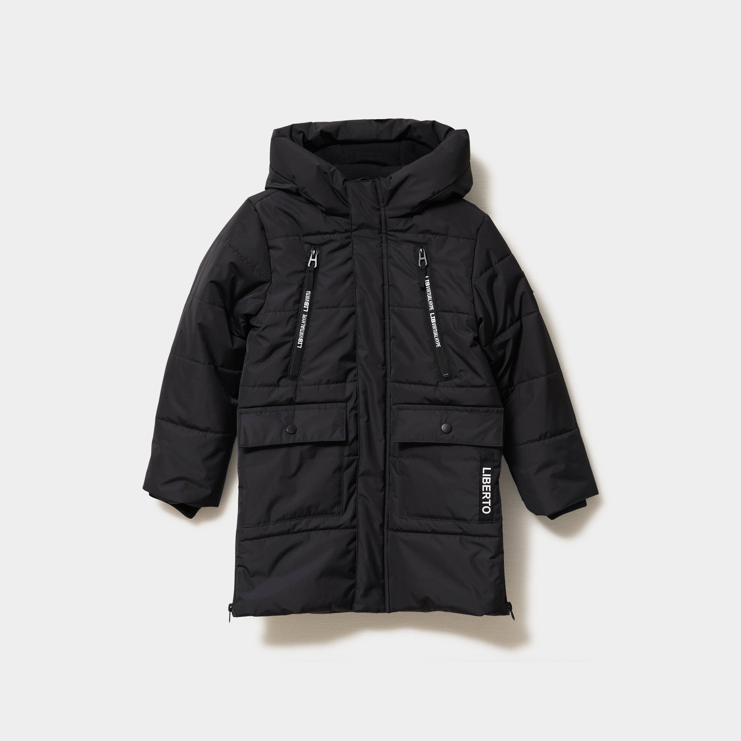 Manteau Garçon Blouson Garcon Ans Doudoune Longue à Capuche Noir