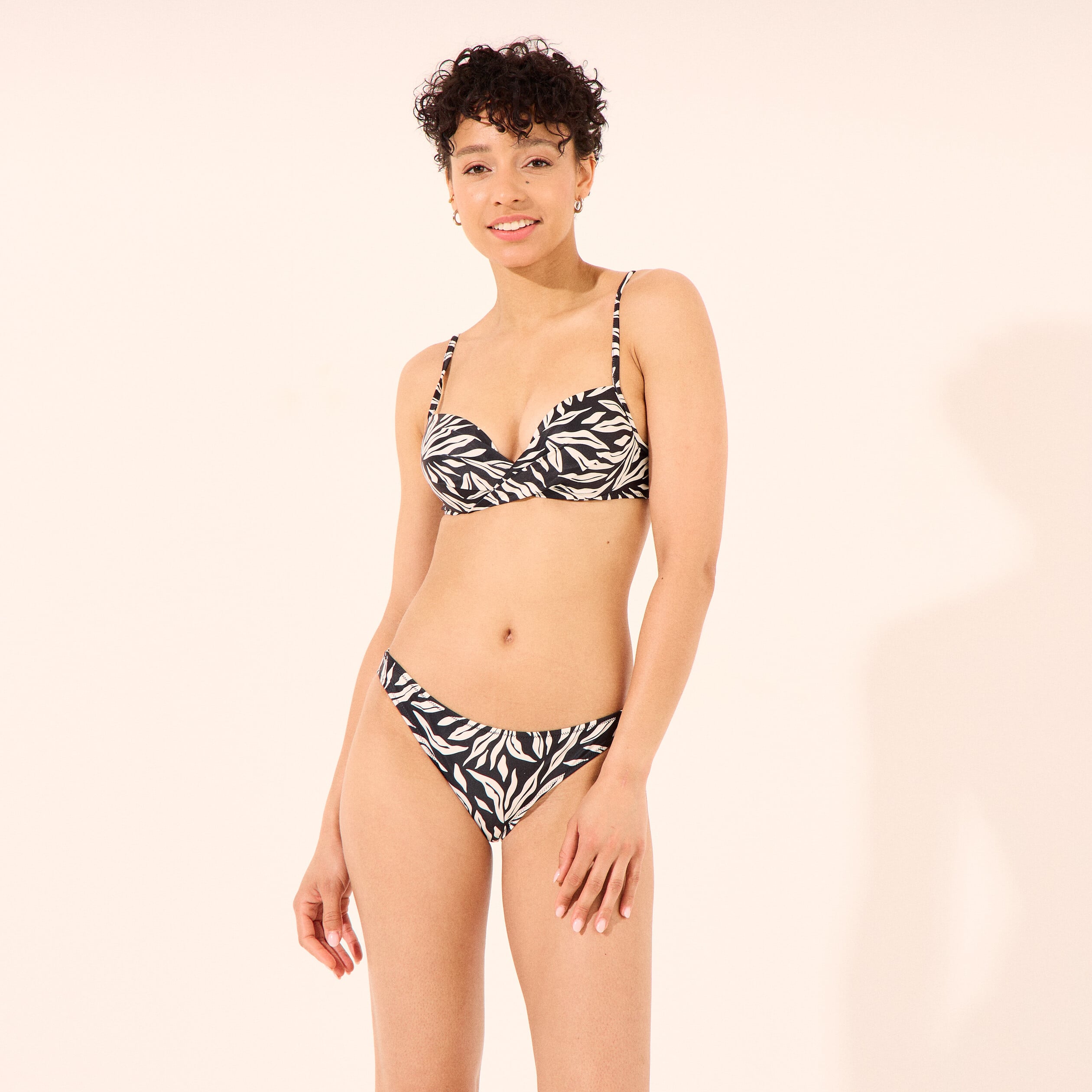 Haut de maillot de bain push up armatur&eacute; noir femme