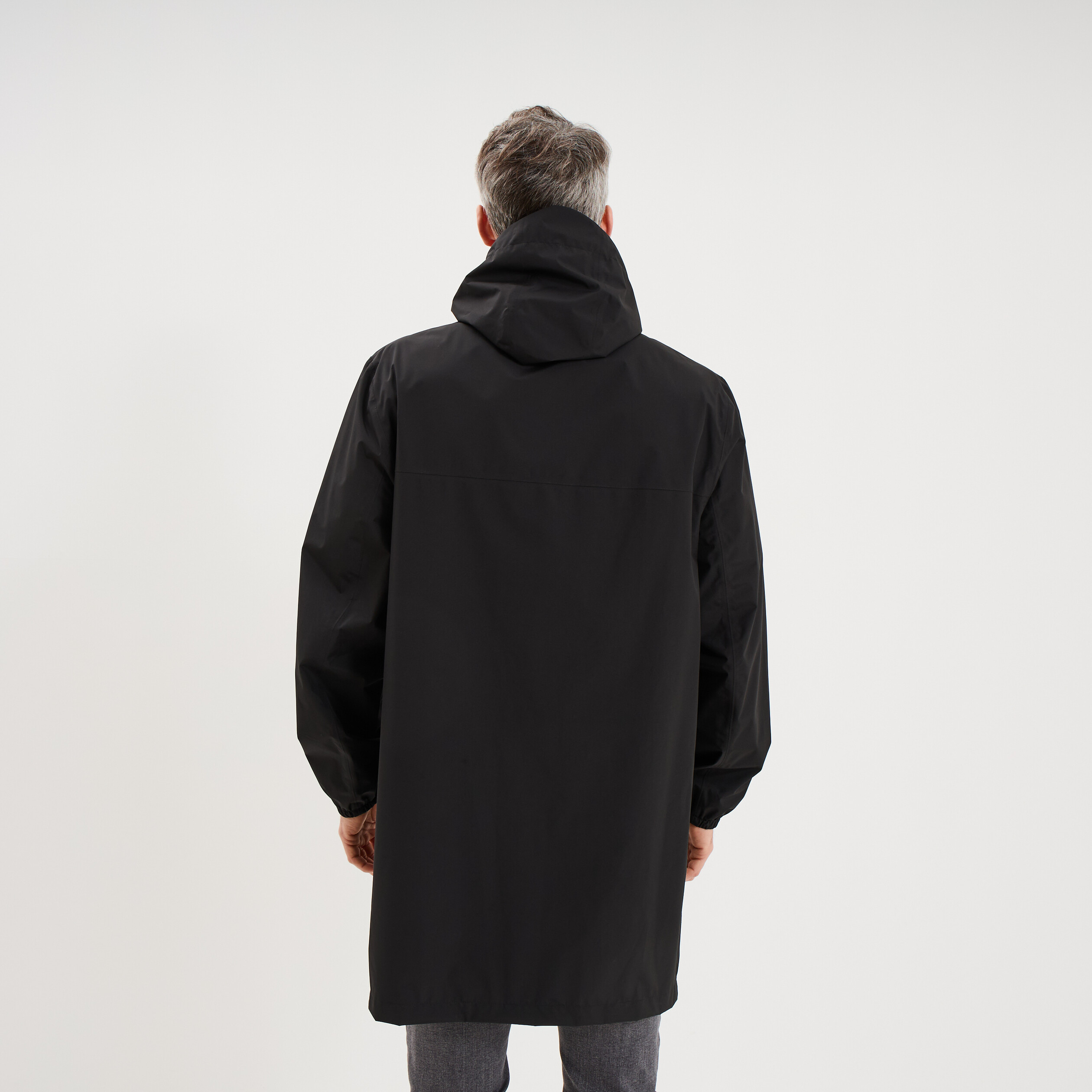 Parka imperm&eacute;able coupe-vent &agrave; capuche noir homme