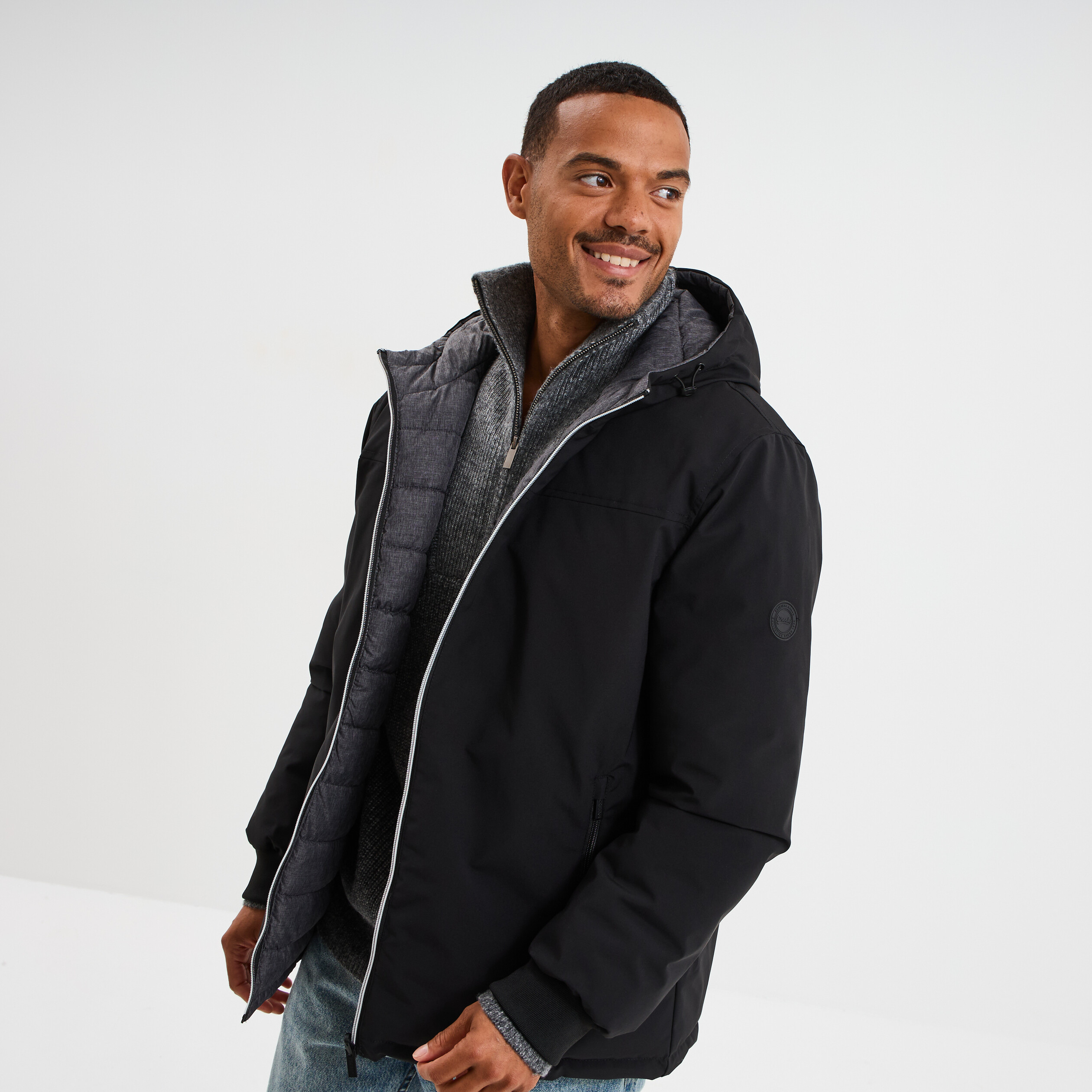 Sweat à Capuche Homme Polaire Doublé Épais – Veste Zippée Hiver Confortable, Pull Capuche Teddy Chaud Anti-Froid