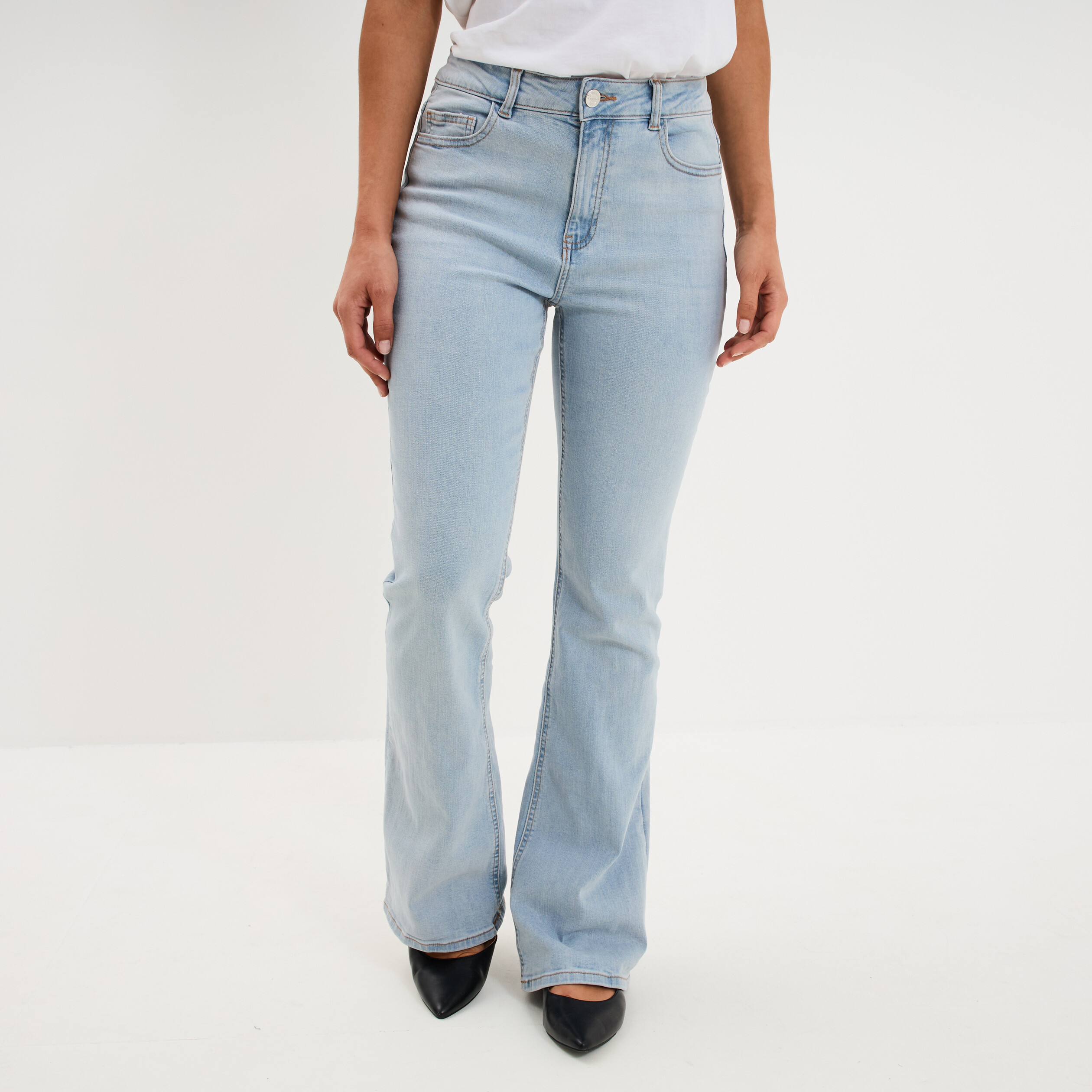 Jeans flare 5 poches denim double stone femme