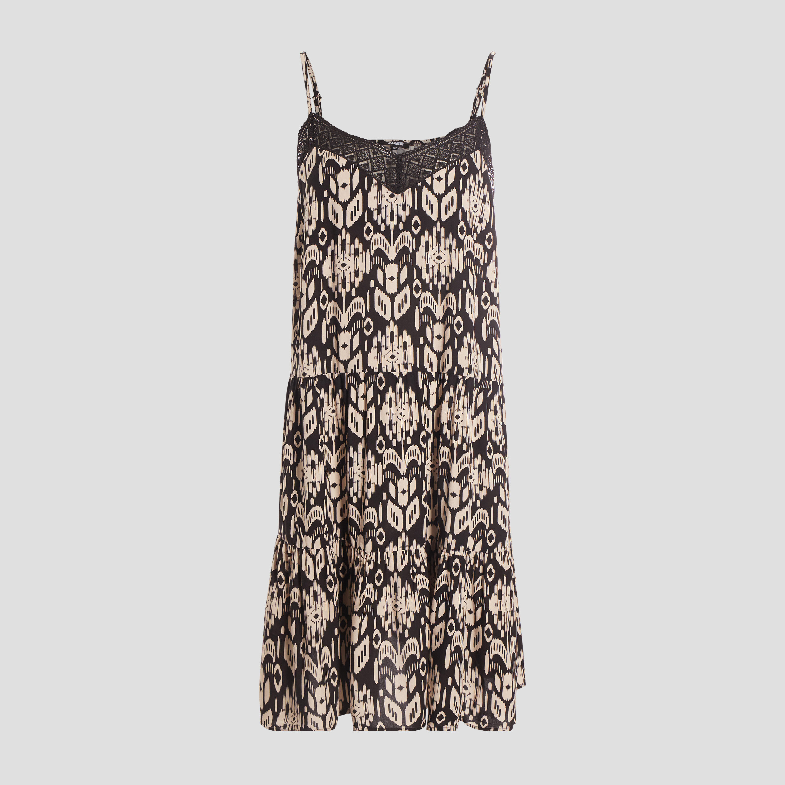 Robe droite fluide noir femme