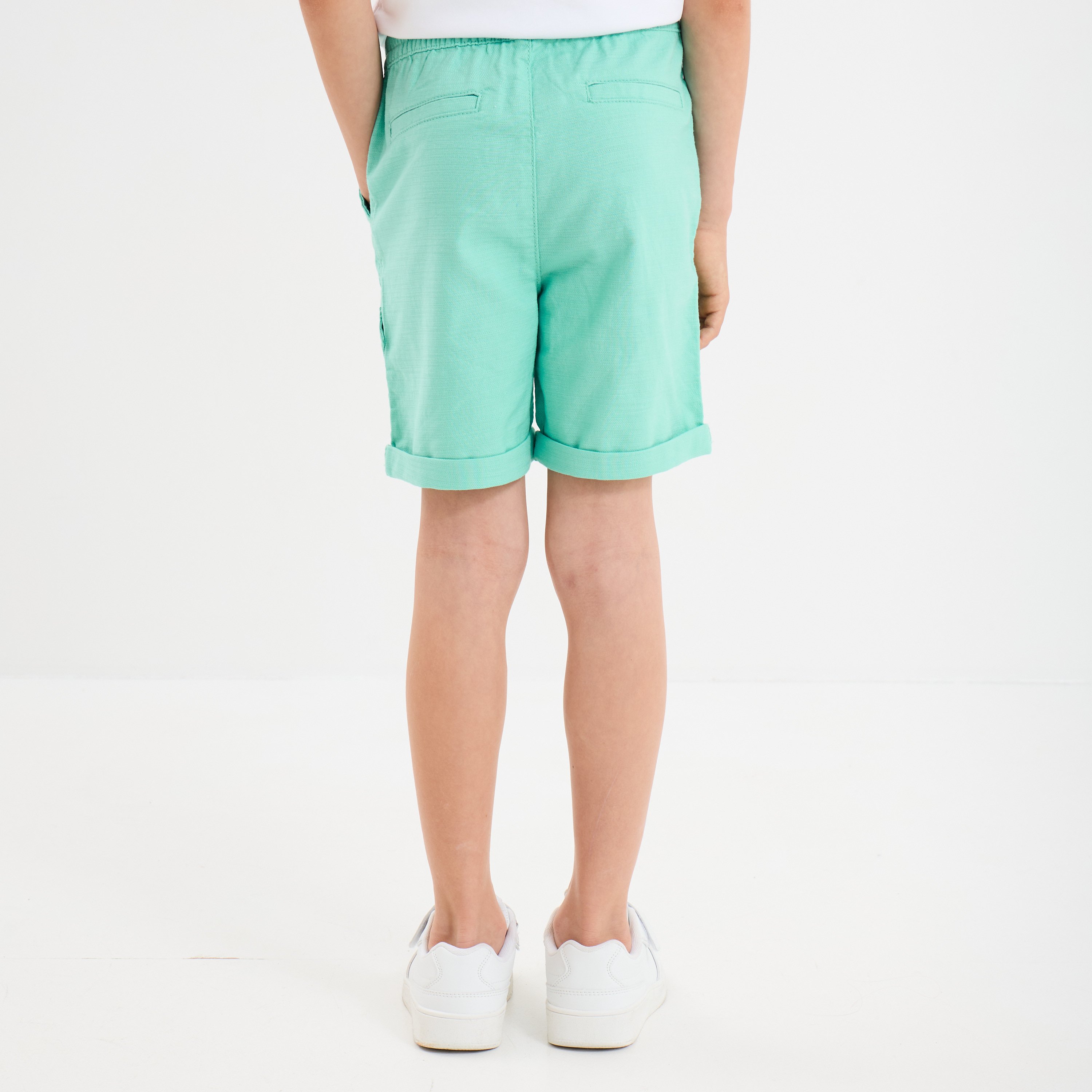 short cargo regular coton vert turquoise garcon Short cargo regular coton vert turquoise garçon