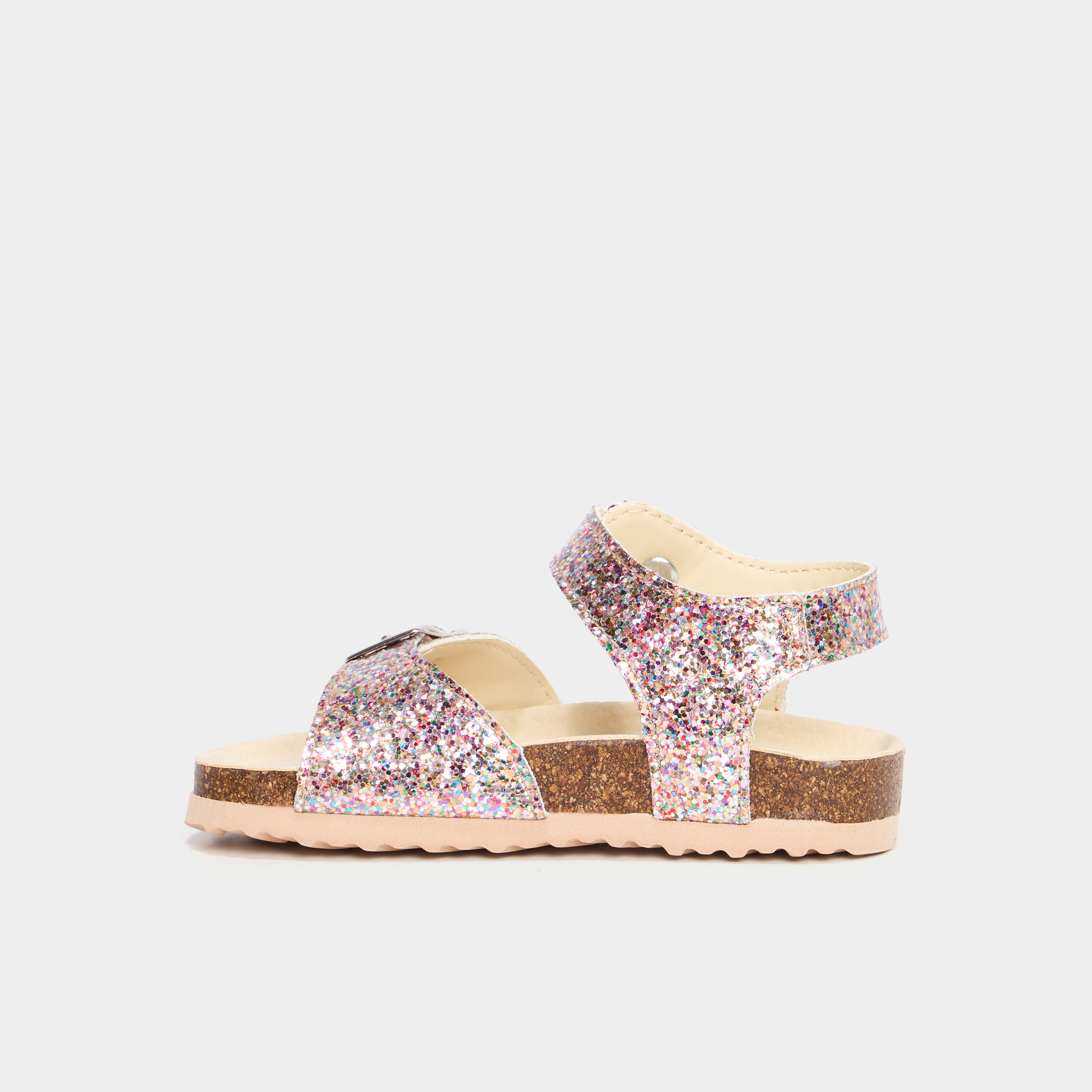 Sandales &agrave; paillettes multicolore fille