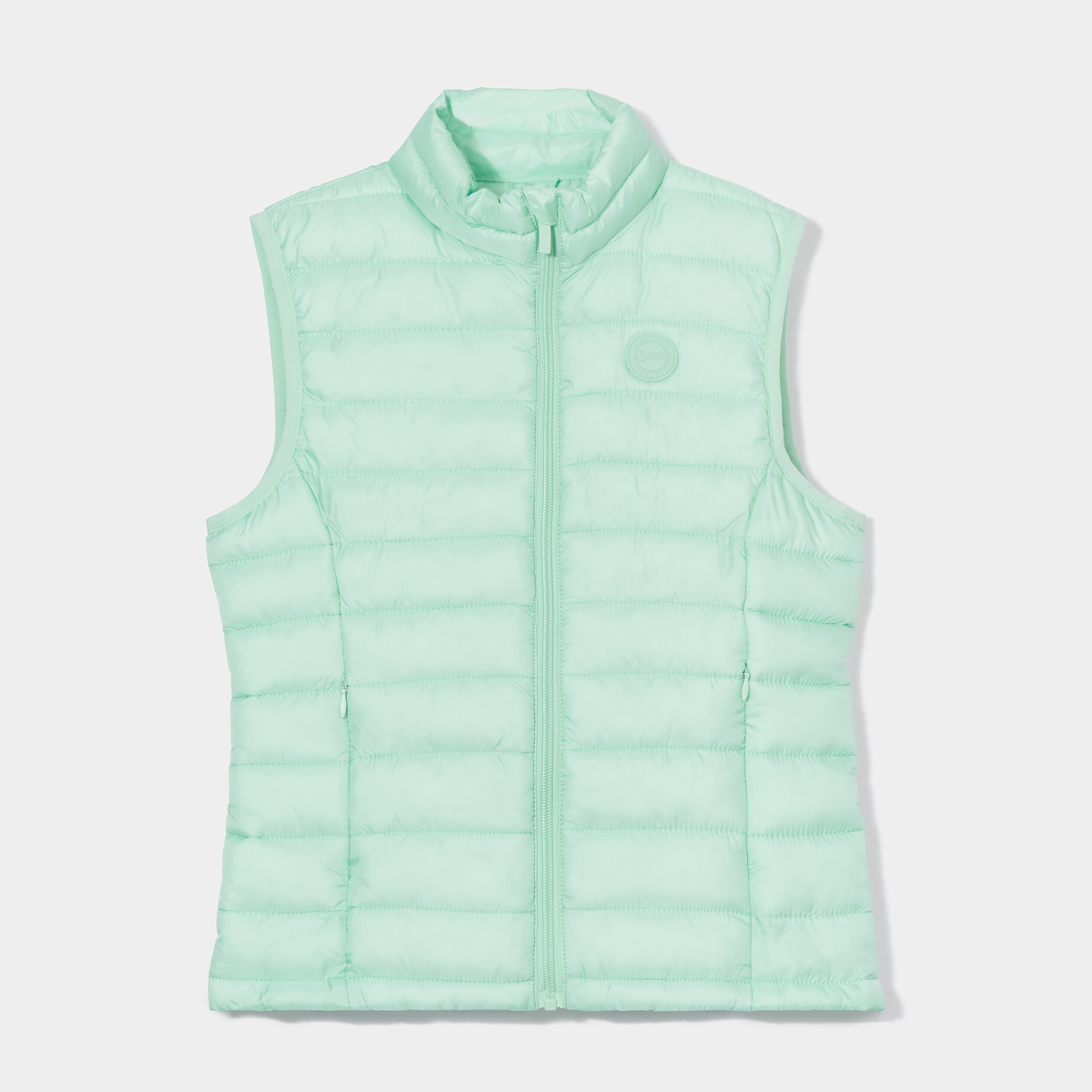 Doudoune l&eacute;g&egrave;re sans manches imperm&eacute;able vert pastel fille