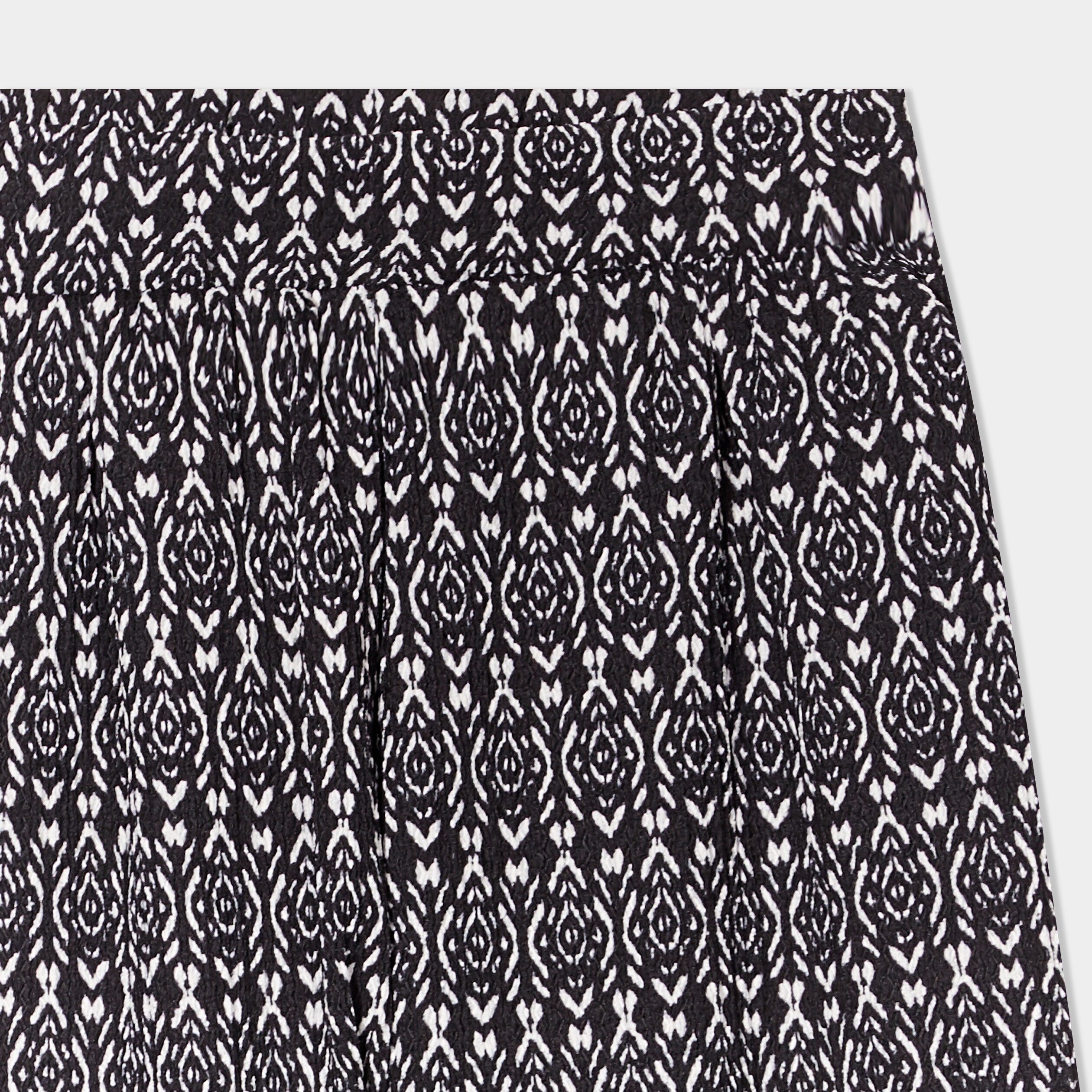 pantalon large fluide taille elastiquee noir fille Pantalon large fluide taille élastiquée noir fille
