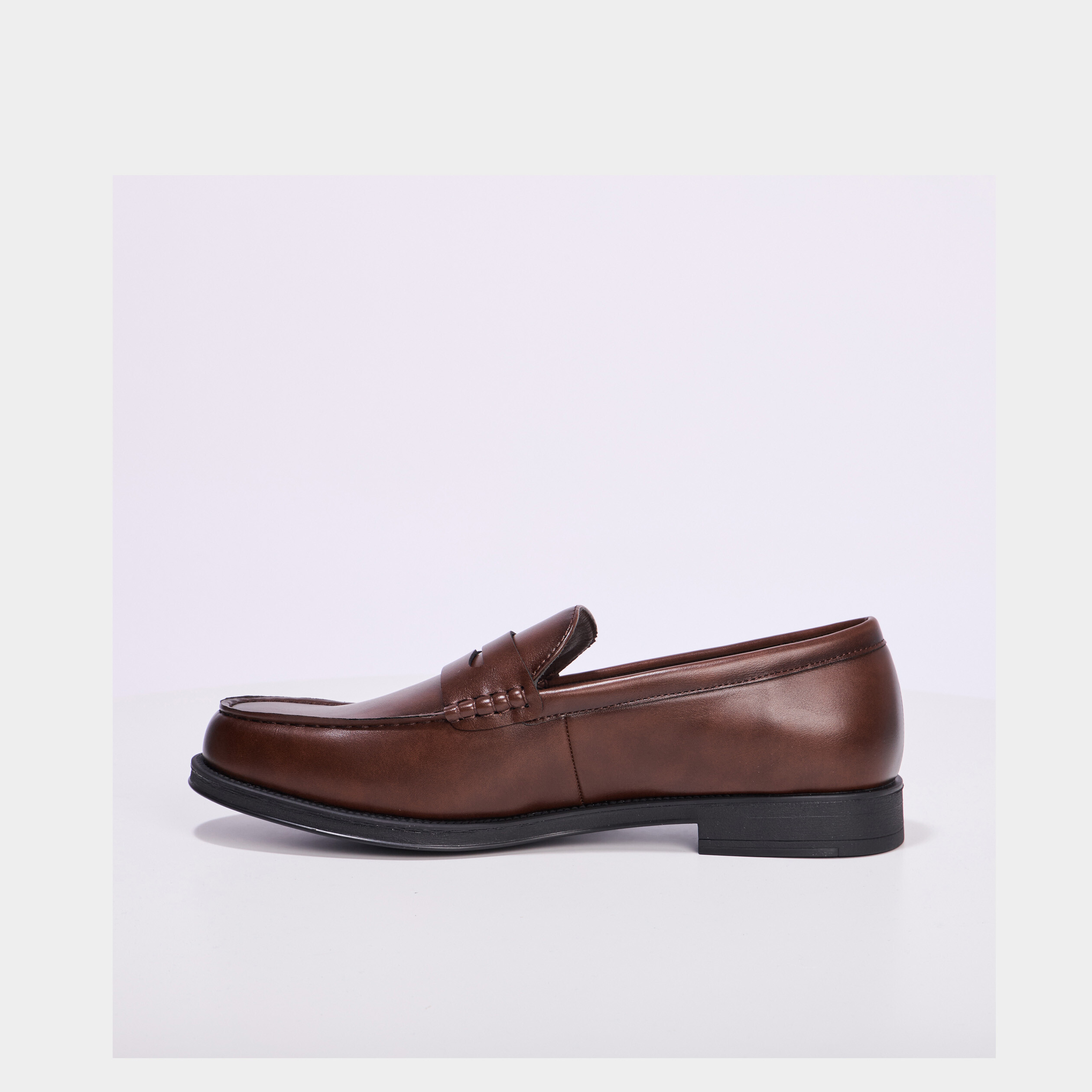 Mocassins à bout rond marron homme