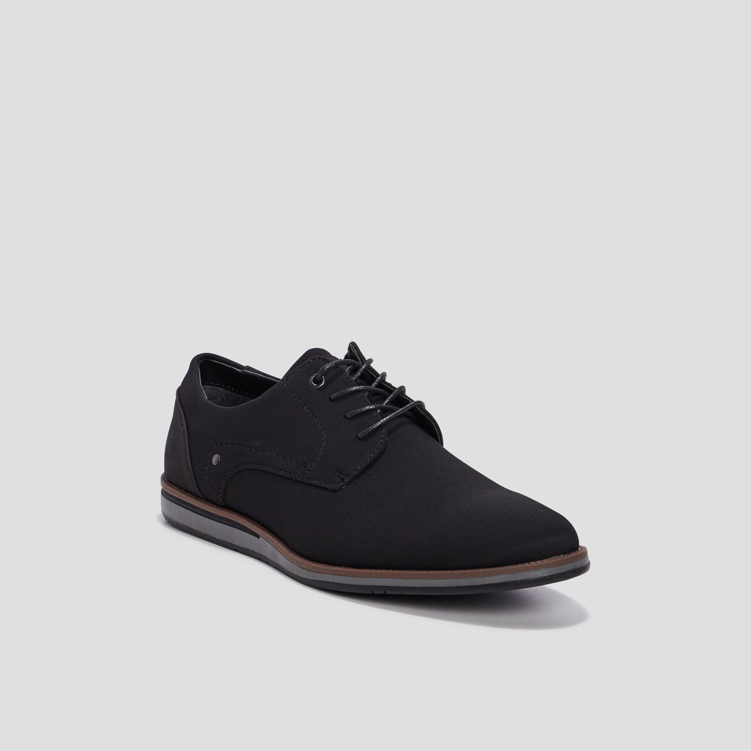 Derbies plates &agrave; lacets noir homme