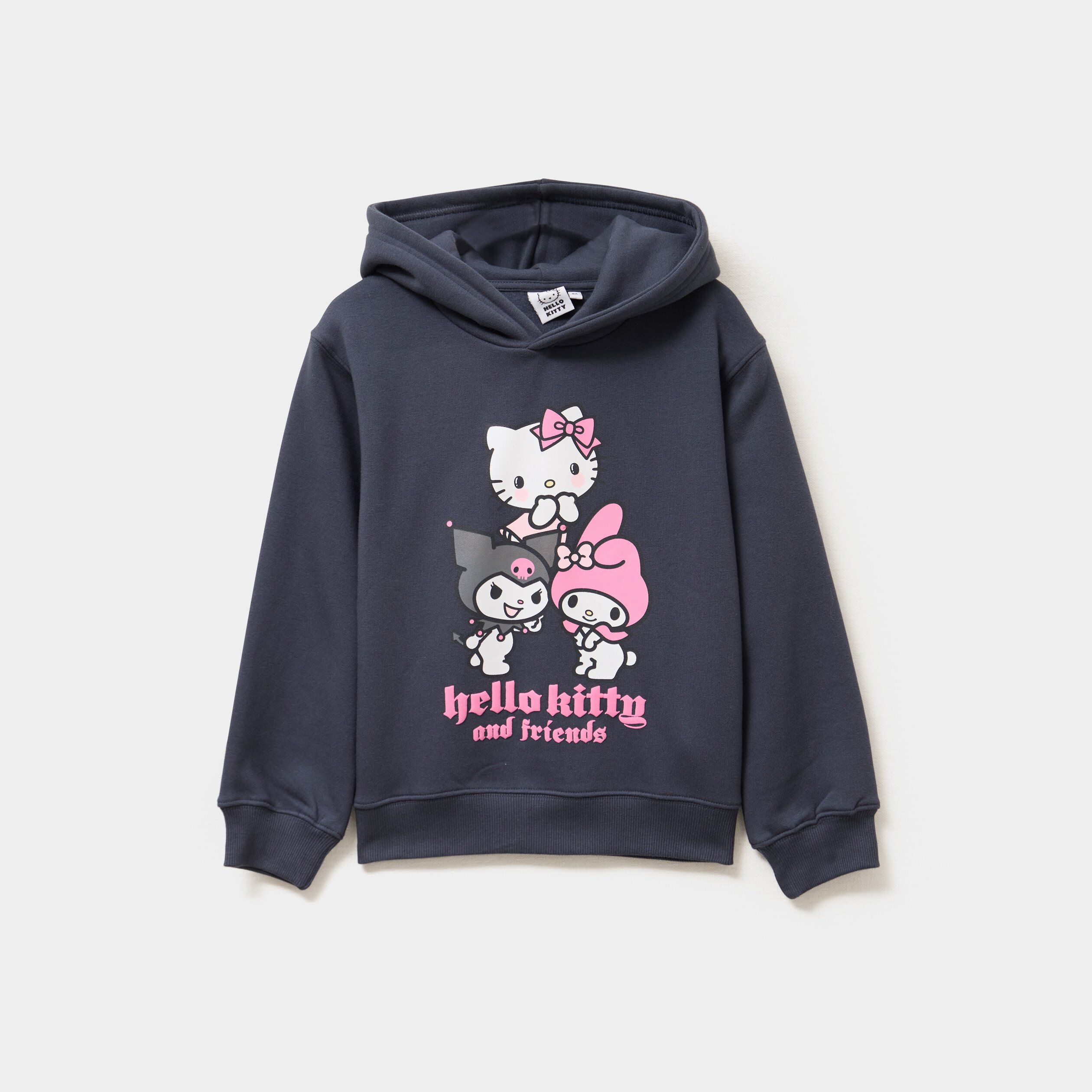 sweat hoodie a capuche hello kitty gris fille Sweat hoodie à capuche Hello Kitty gris fille