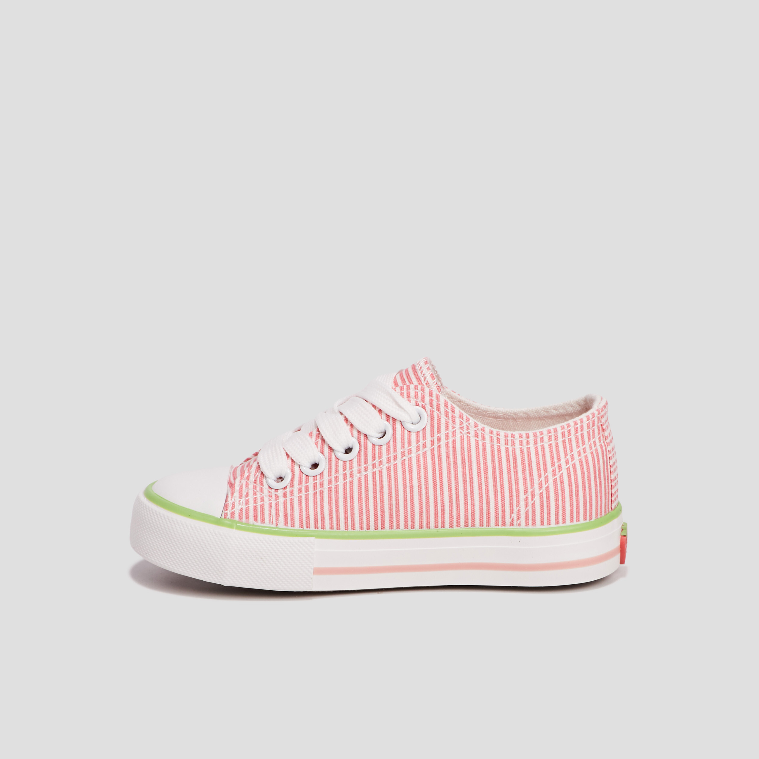 tennis en toile a lacets creeks rose fille Tennis en toile à lacets Creeks rose fille