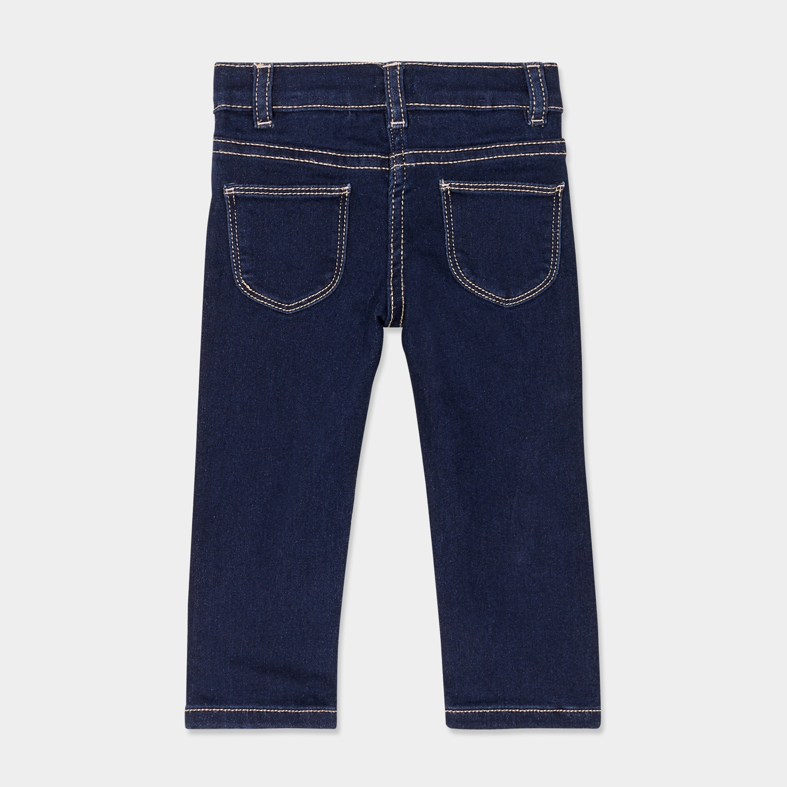 Jean slim ajusté 4 poches denim brut bébé fille