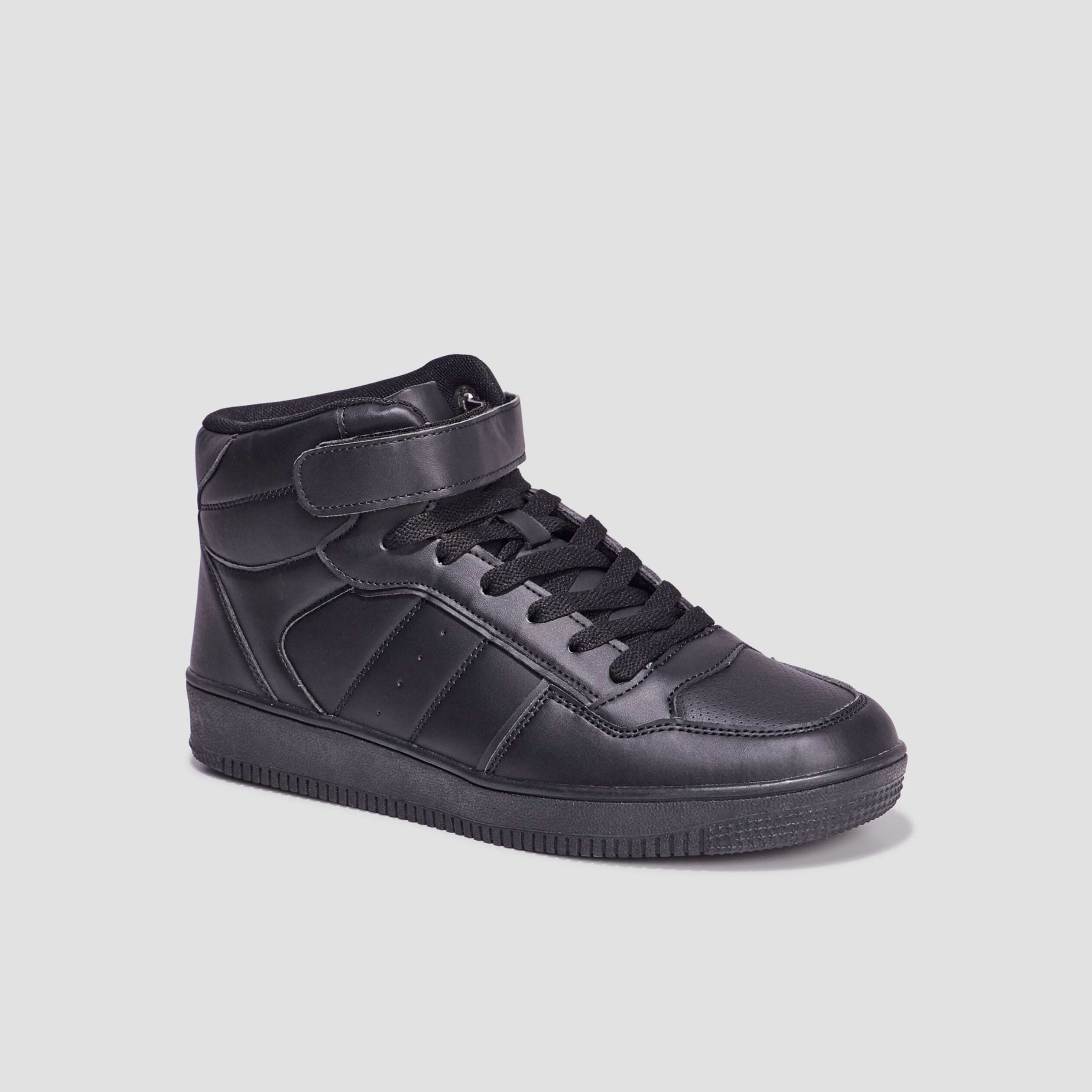 Baskets montantes &agrave; scratch sur l'avant noir homme
