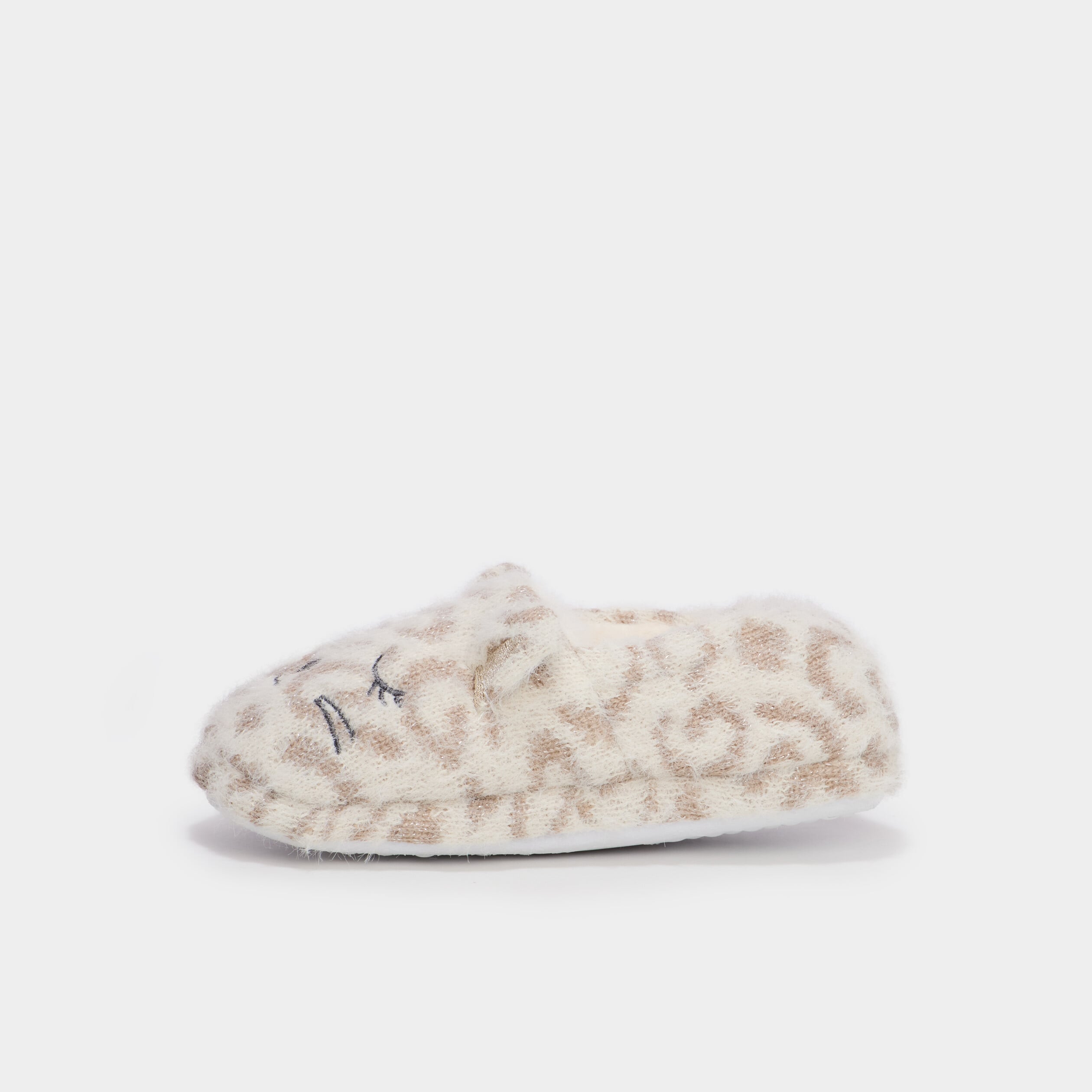 Chaussons doublure fausse fourrure sable fille