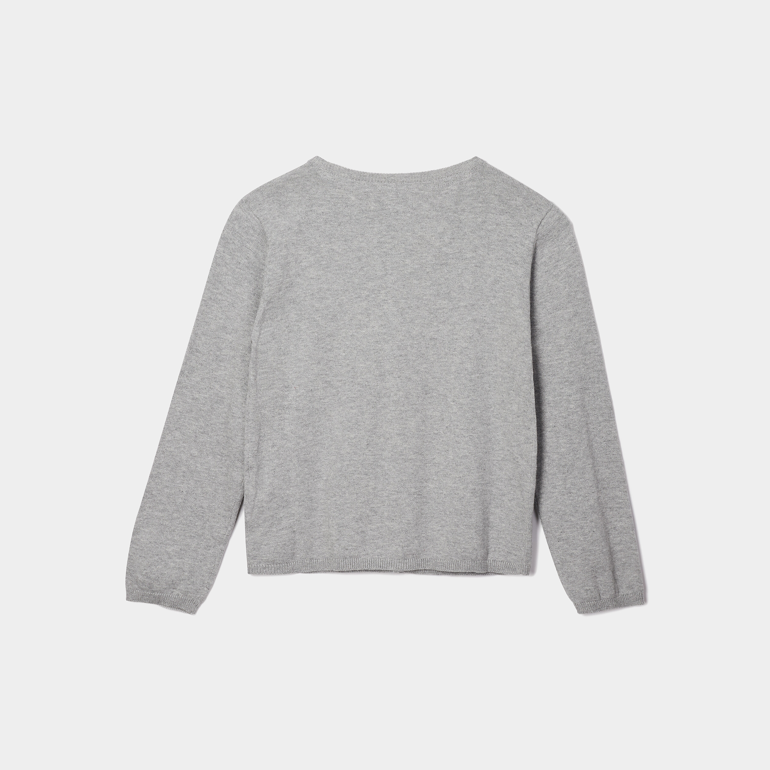gilet boutonne gris fille Gilet boutonné gris fille