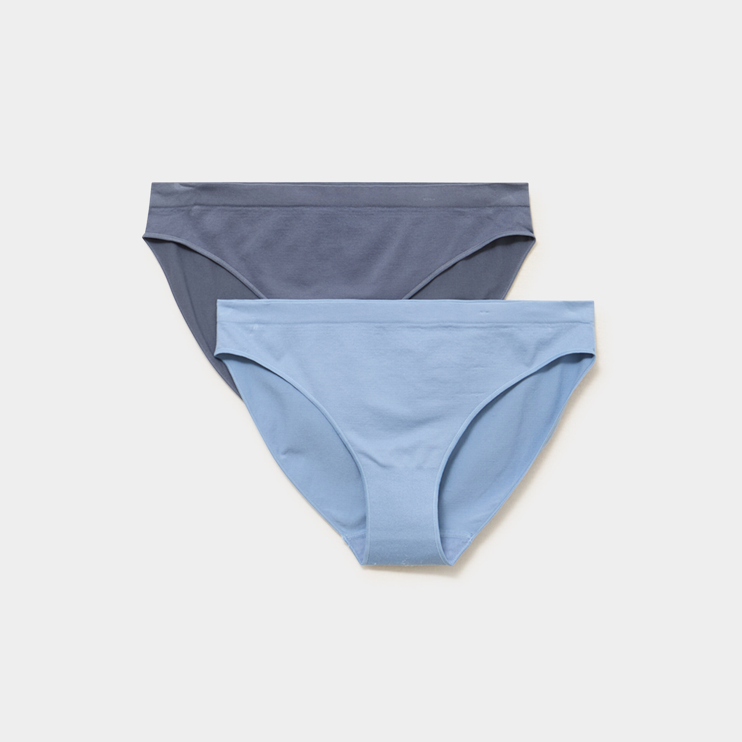 Lot 2 culottes sans couture bleu gris femme