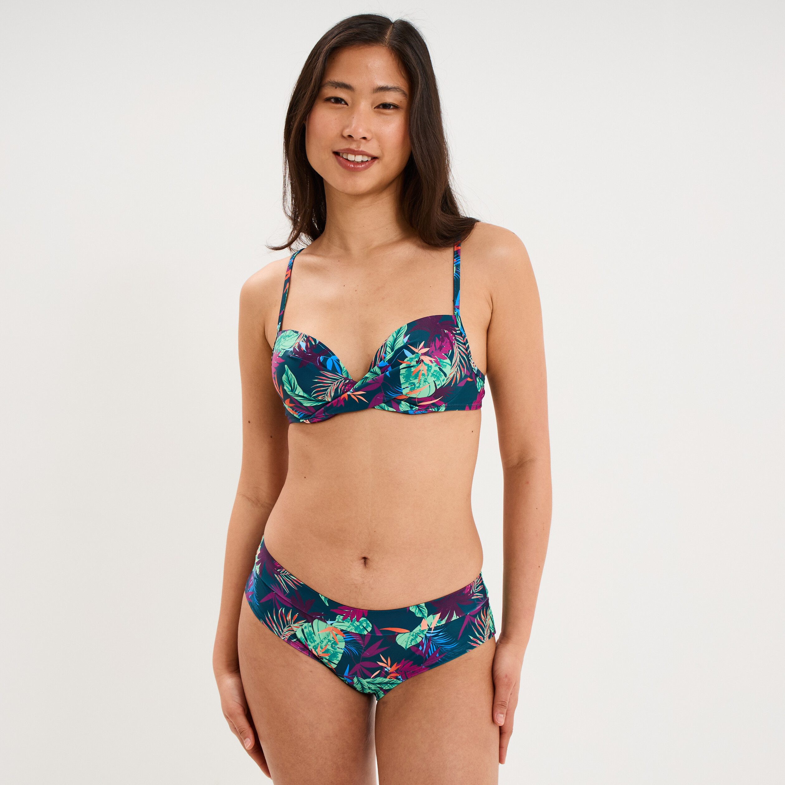Haut de maillot de bain push up armatur&eacute; bleu p&eacute;trole femme
