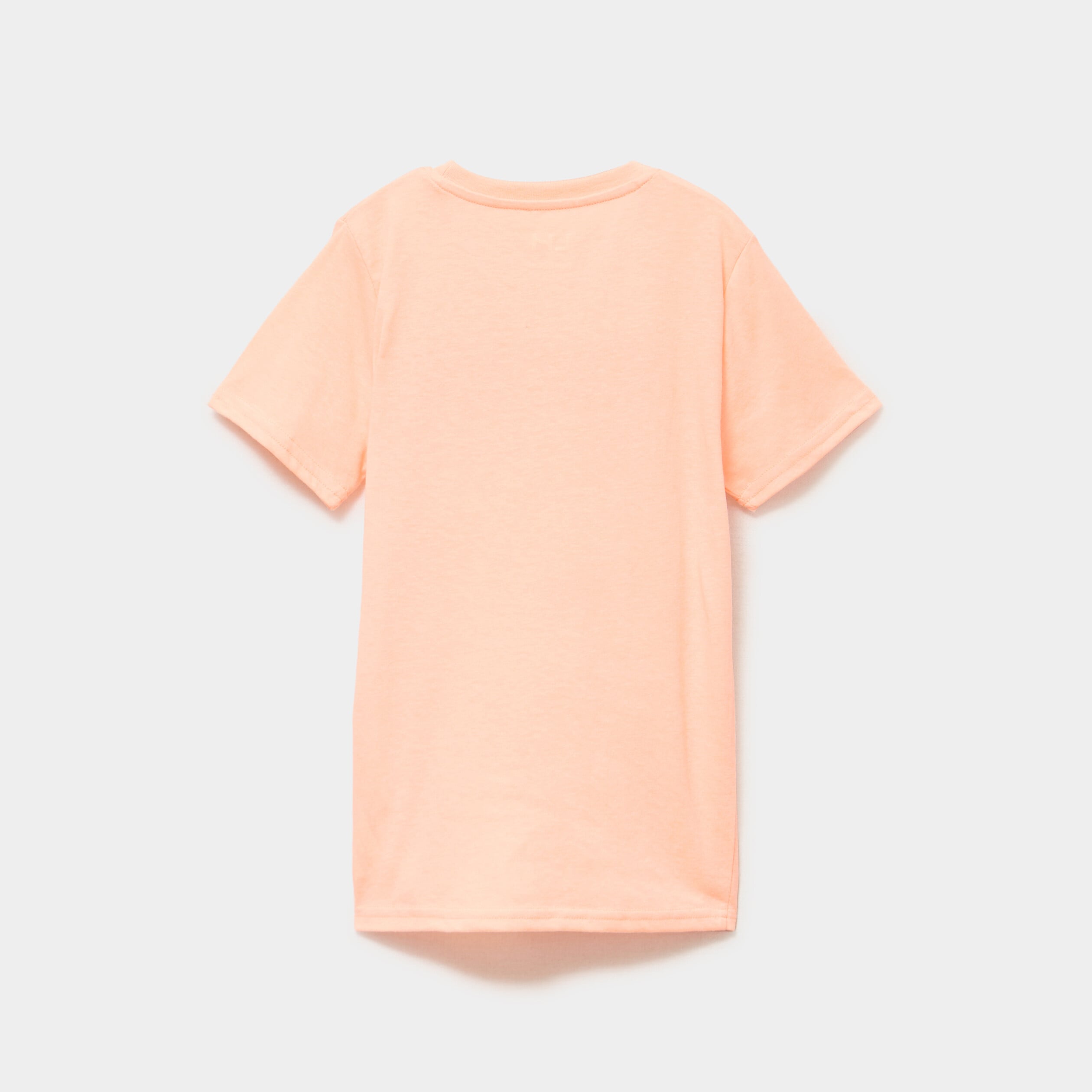 T-shirt &agrave; sequins manches courtes orange fluo gar&ccedil;on