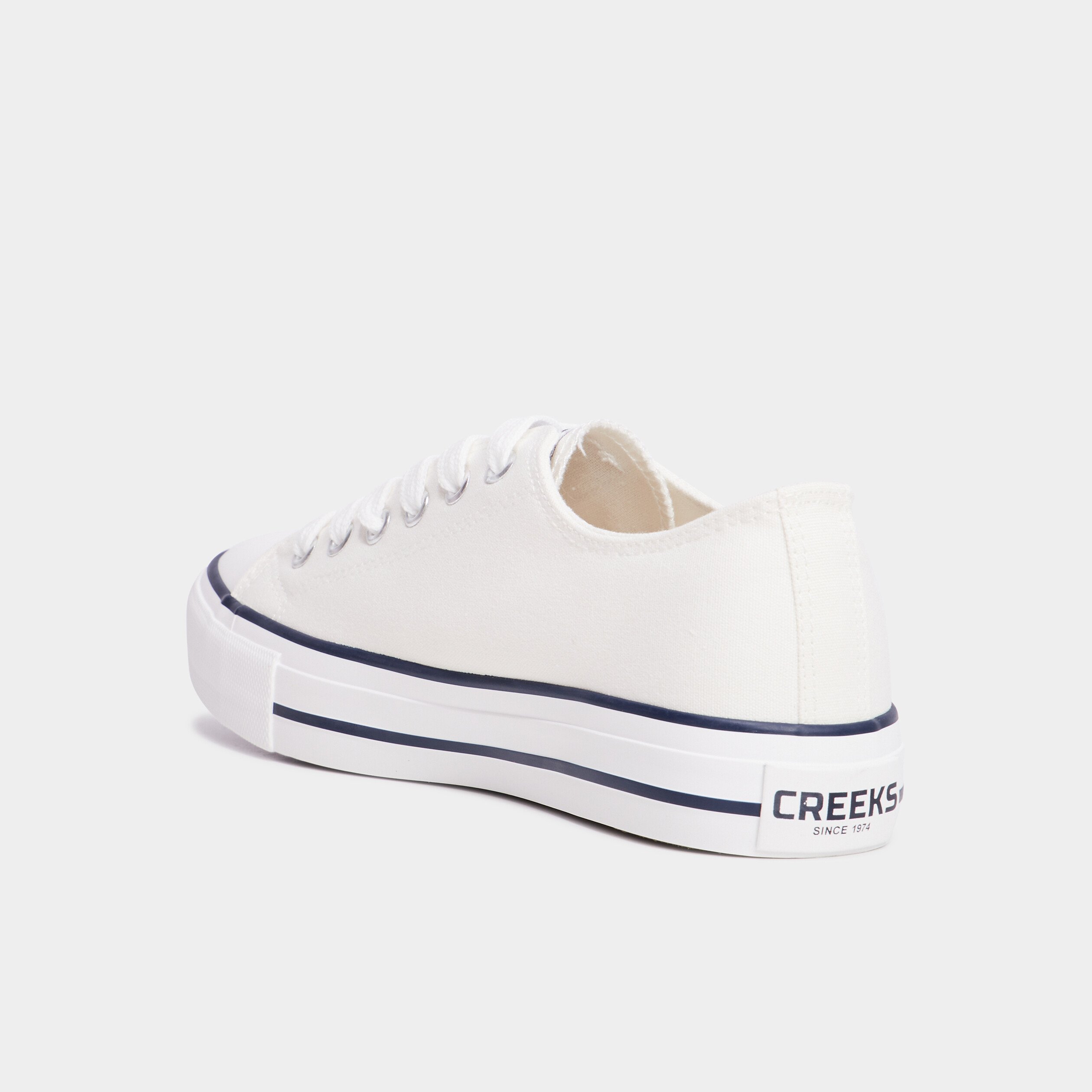 tennis en toile a lacets creeks blanc femme Tennis en toile à lacets Creeks blanc femme
