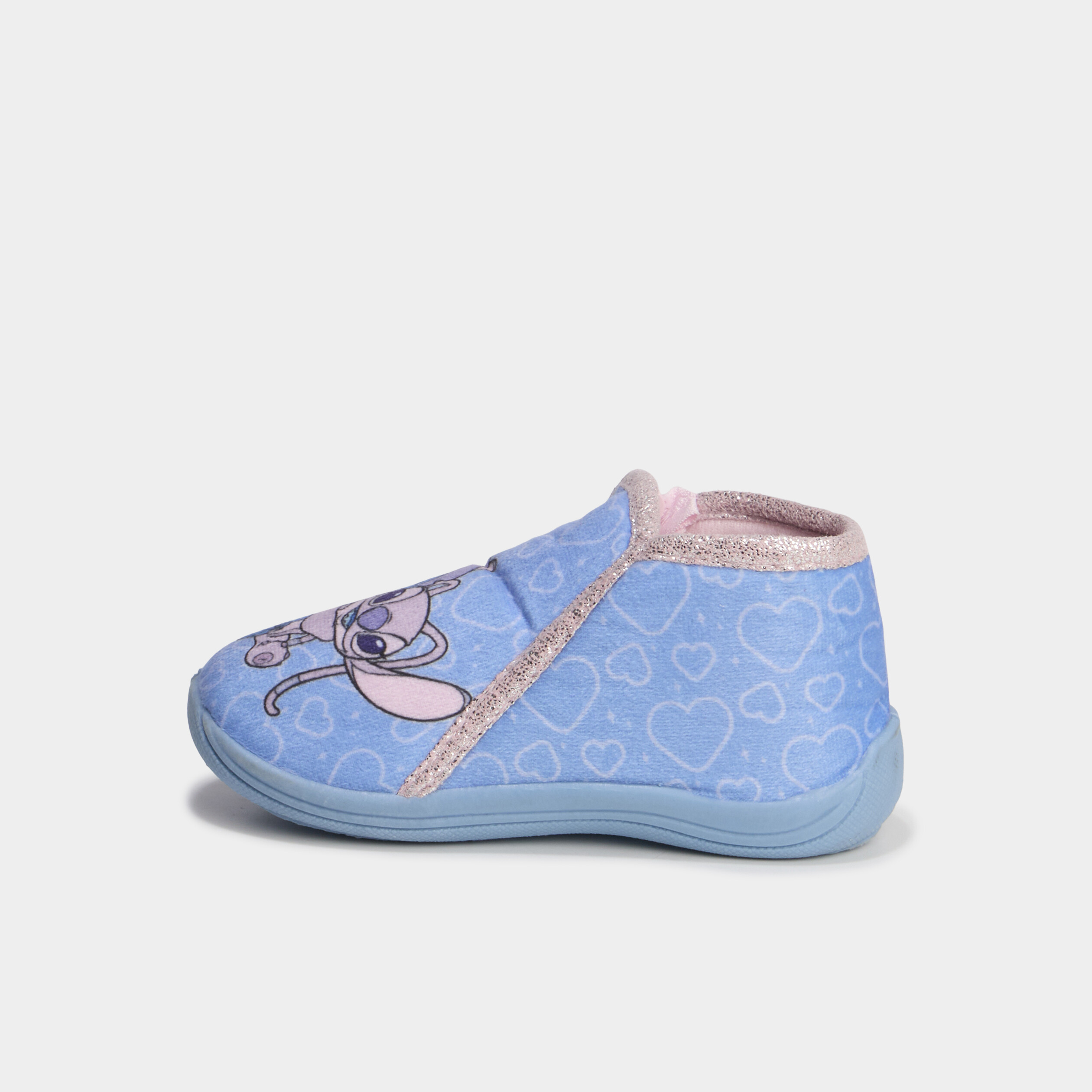 Chaussons bottillons zipp&eacute;s Stitch bleu b&eacute;b&eacute; fille