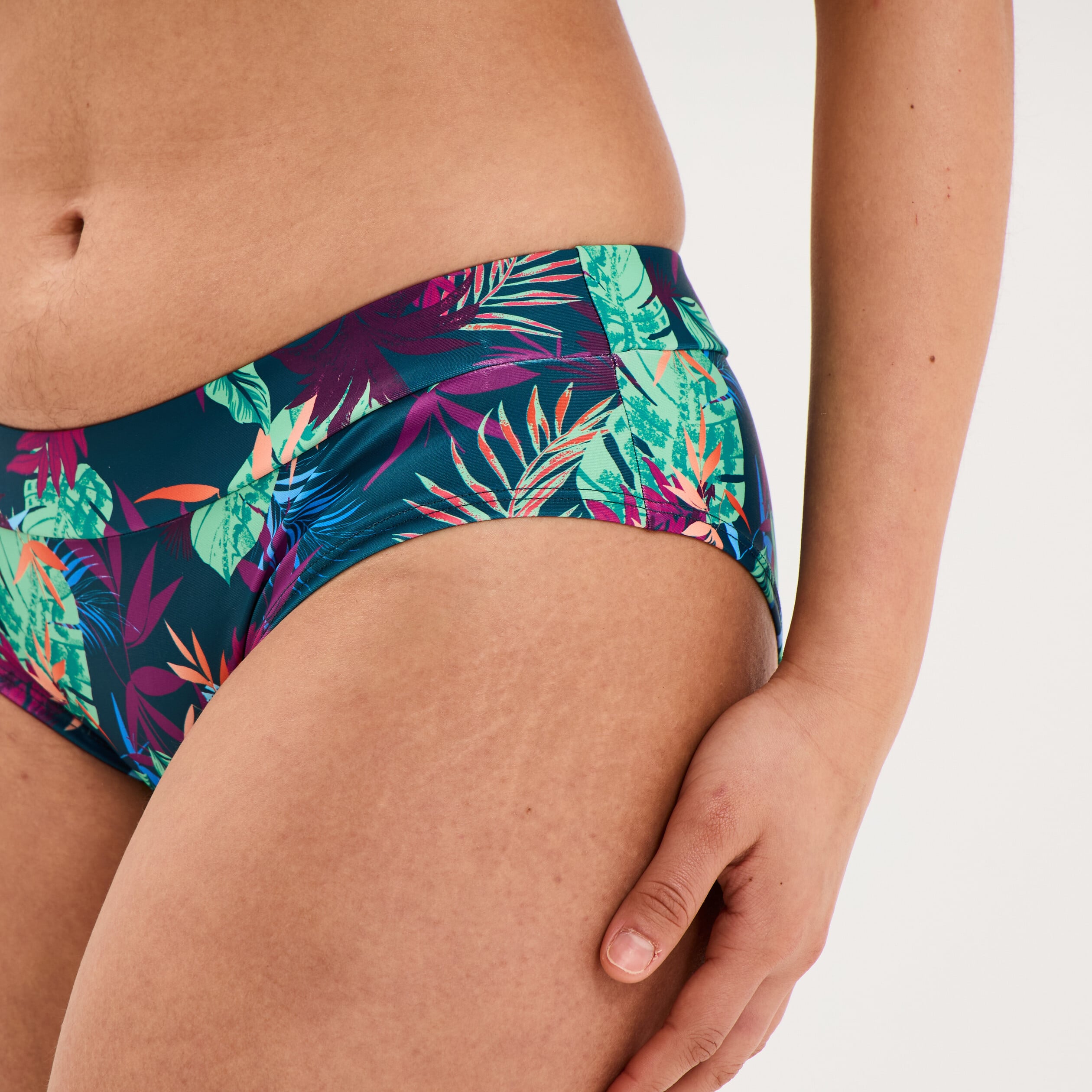 Bas de maillot de bain shorty bleu p&eacute;trole femme