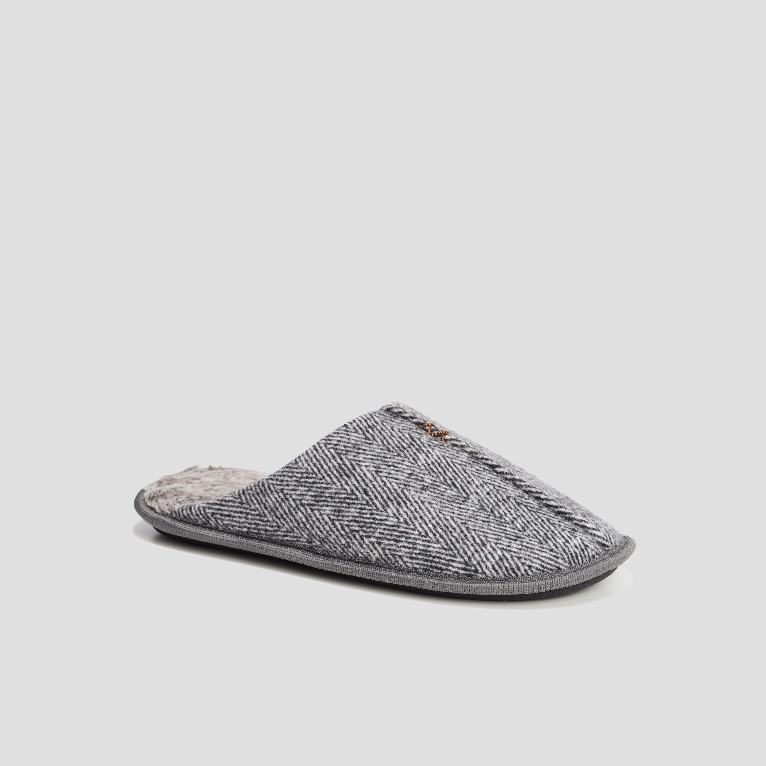 chaussons mules interieur fourre gris homme Chaussons mules intérieur fourré gris homme