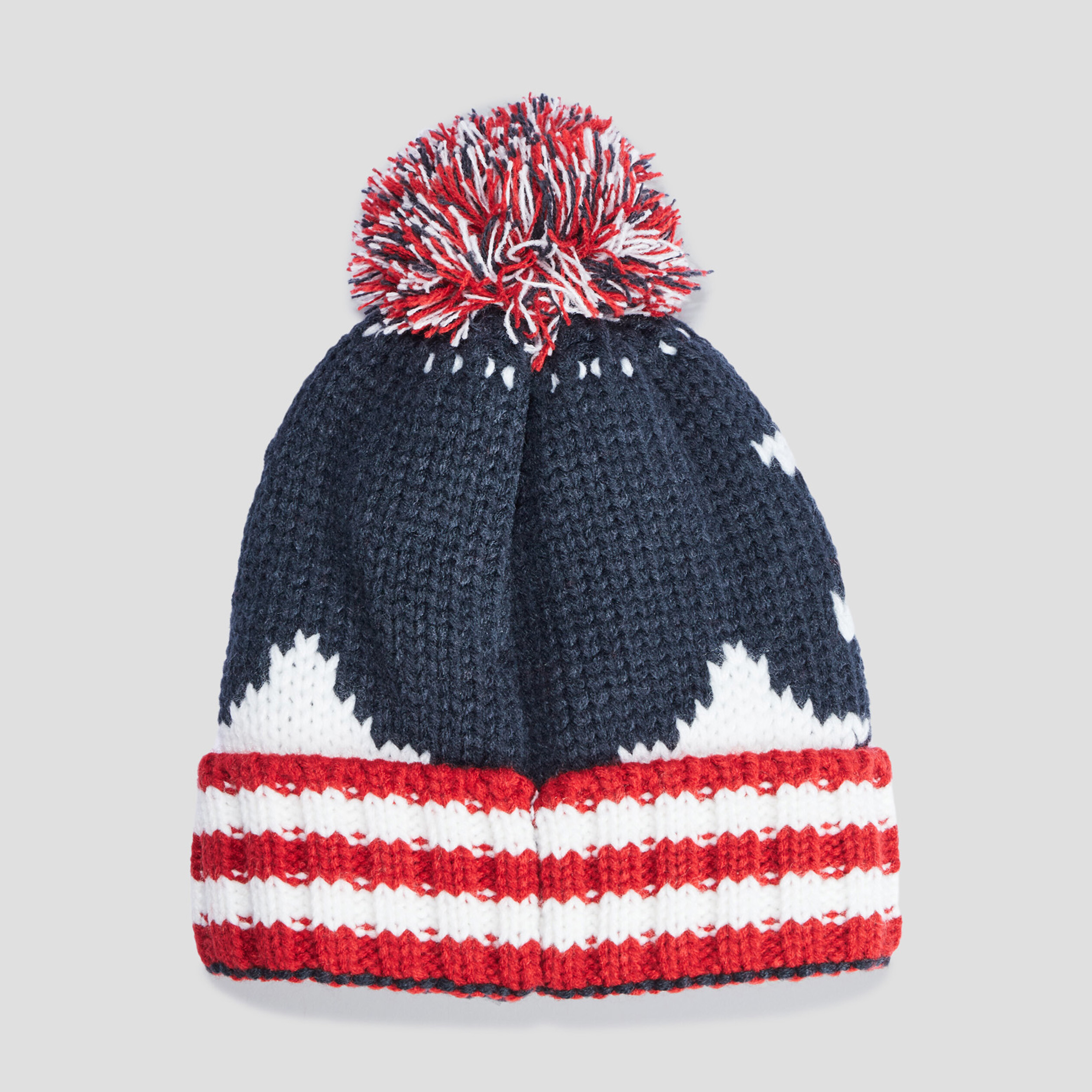 Bonnet avec pompon bleu foncé garçon