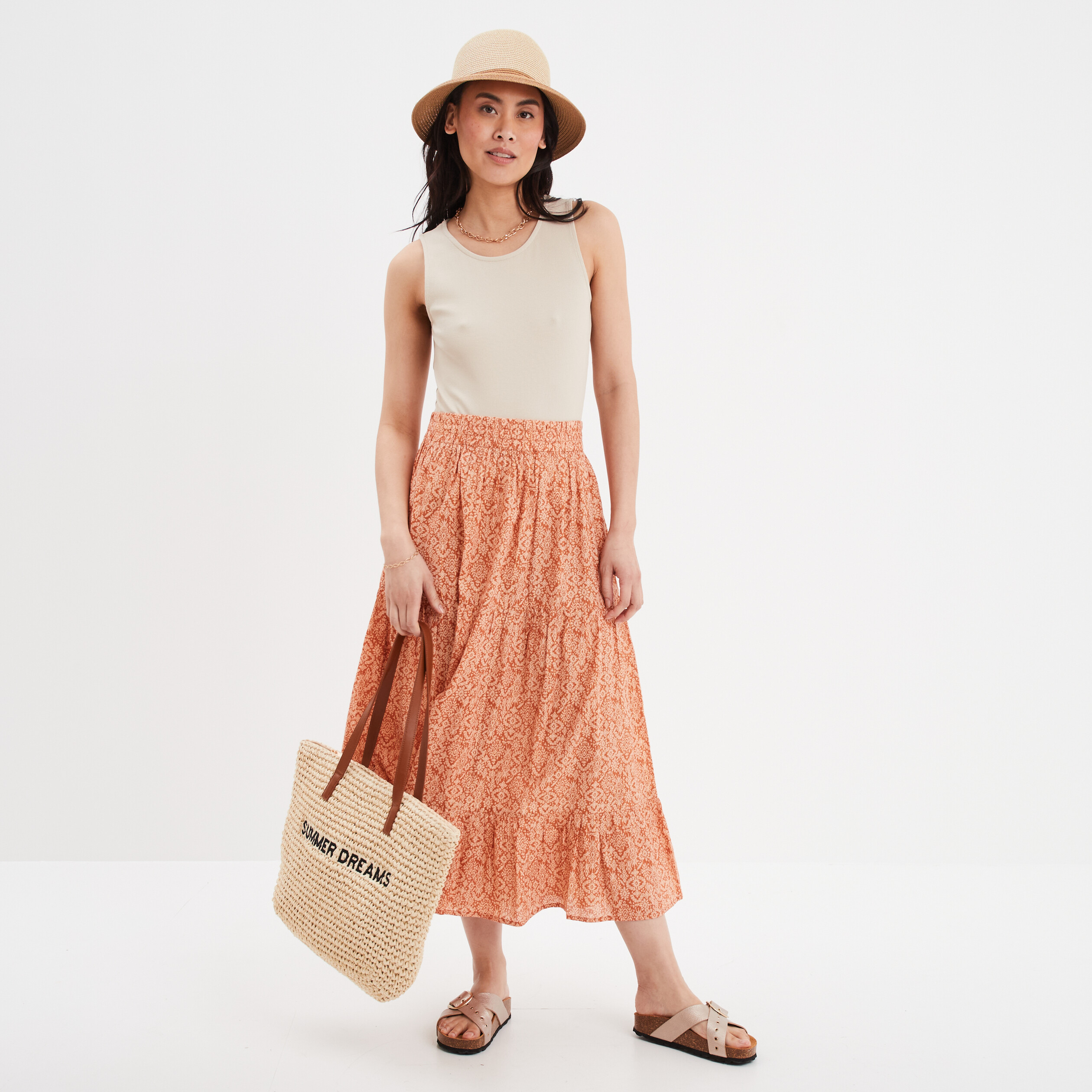 body sans manches cotele coton beige femme Body sans manches côtelé coton beige femme