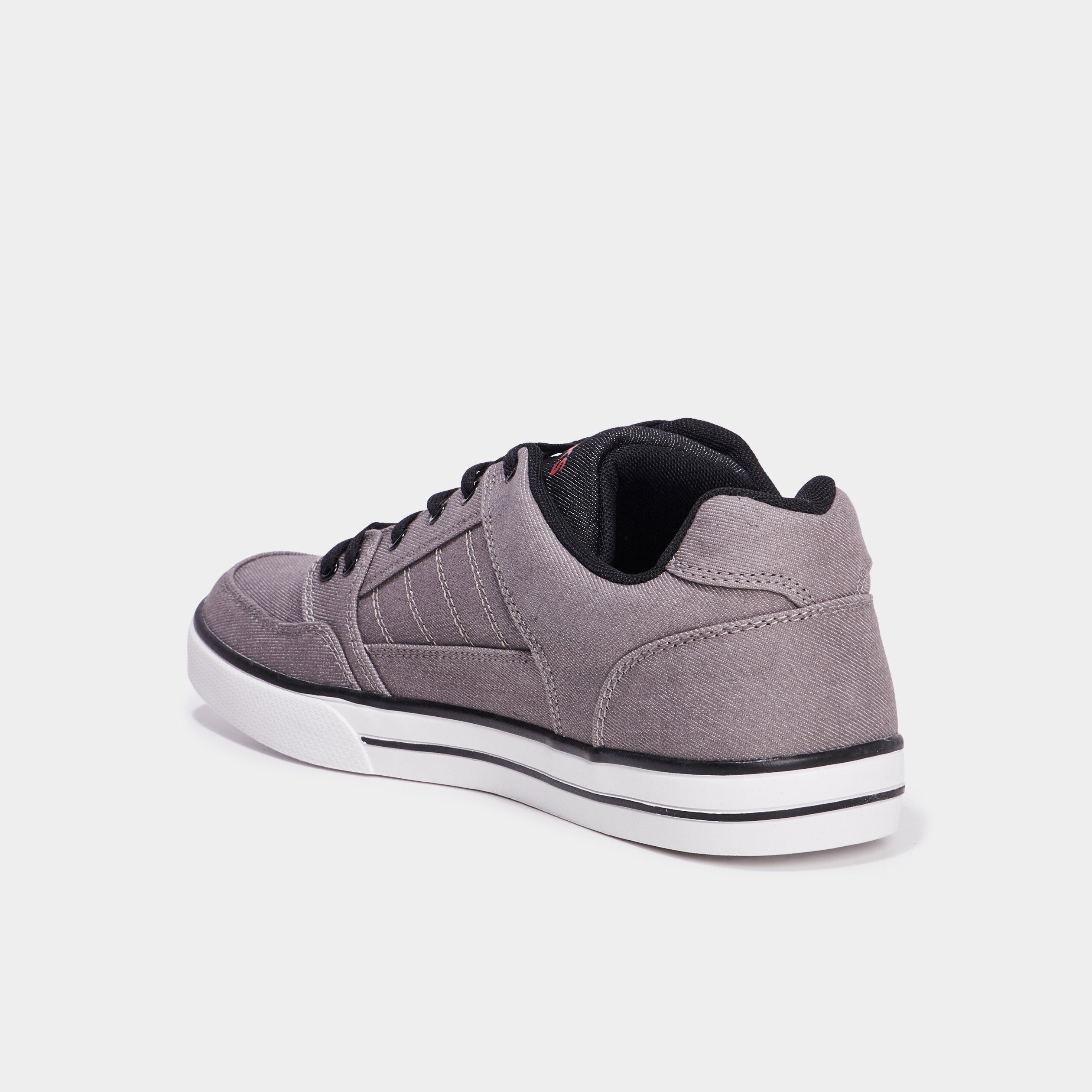 tennis basses en toile a lacets gris homme Tennis basses en toile à lacets gris homme