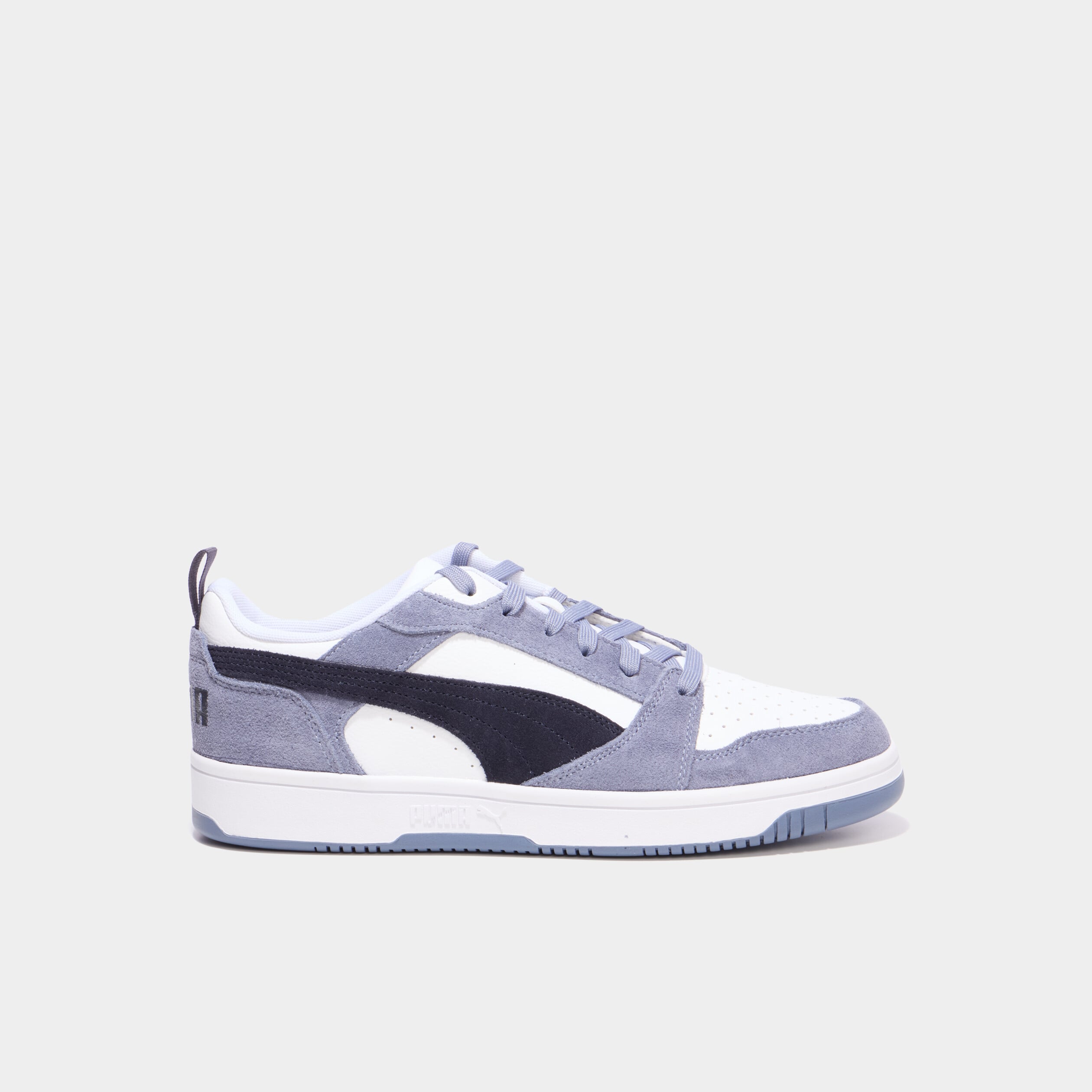 Tennis &agrave; lacets en cuir Puma Rebound V6 bleu lavande homme
