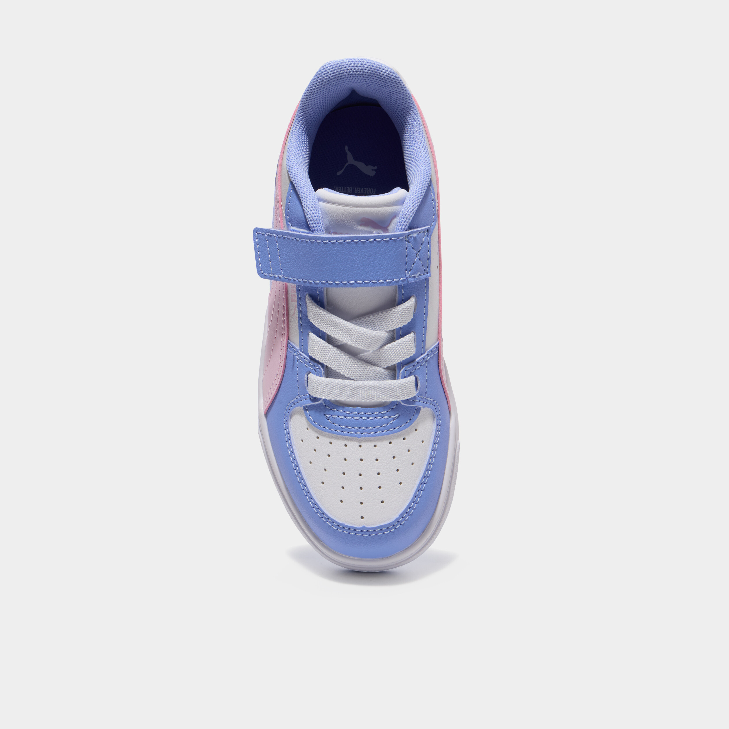 Tennis basses &agrave; scratchs Puma Caven III violet fille