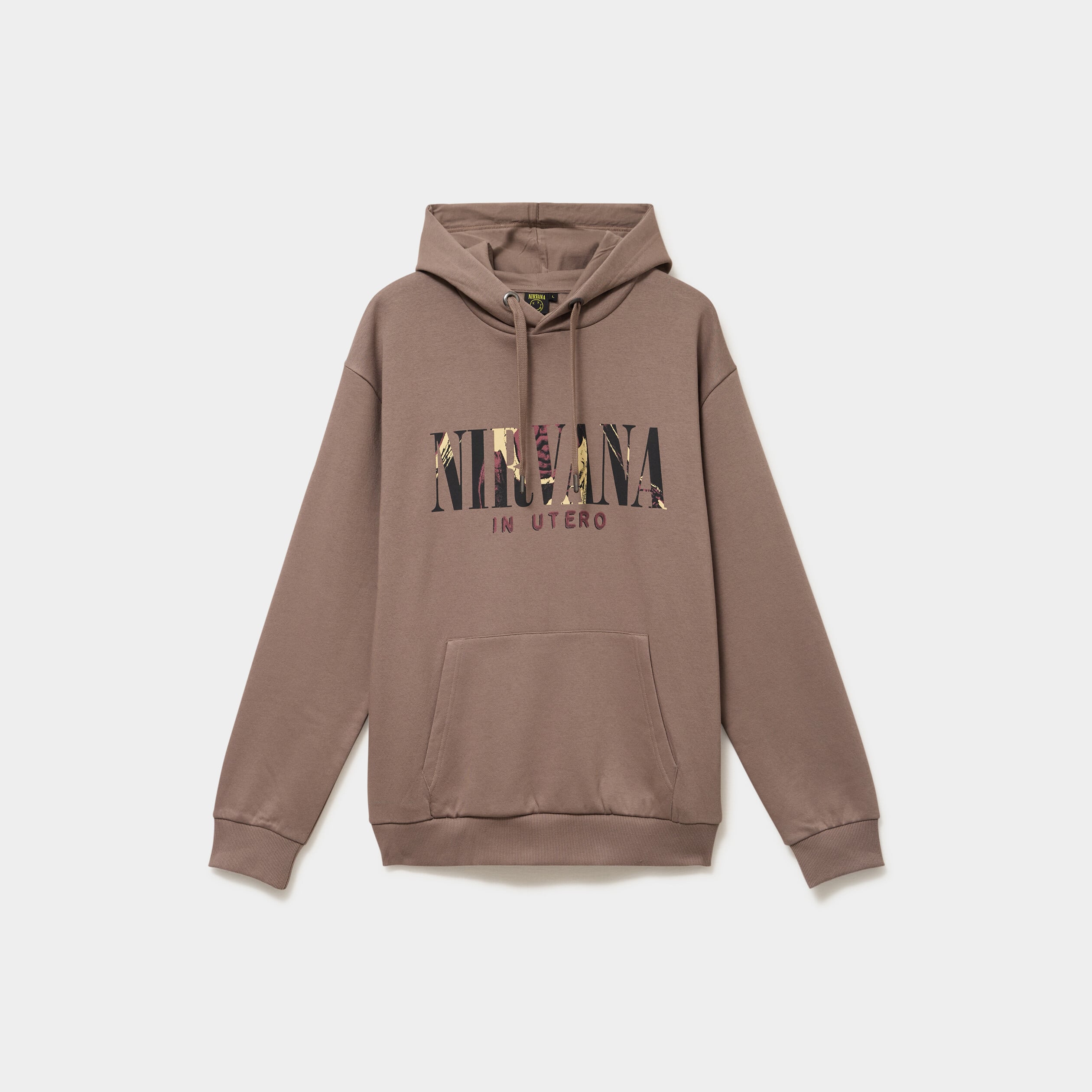 Sweat hoodie &agrave; capuche Nirvana sable homme