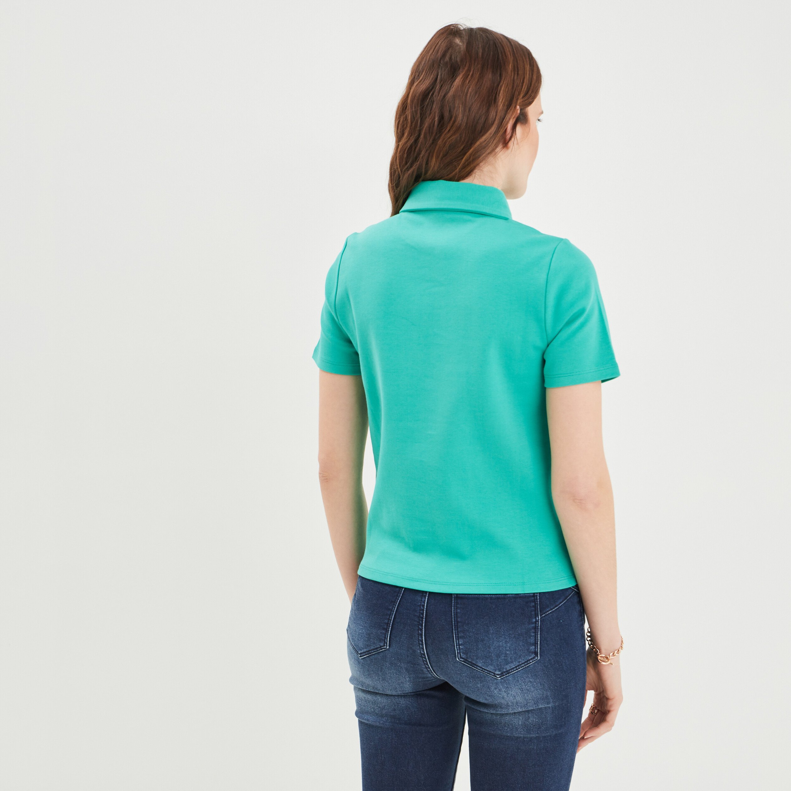 t shirt col a boutons bijoux mosquitos vert femme T-shirt col à boutons bijoux Mosquitos vert femme