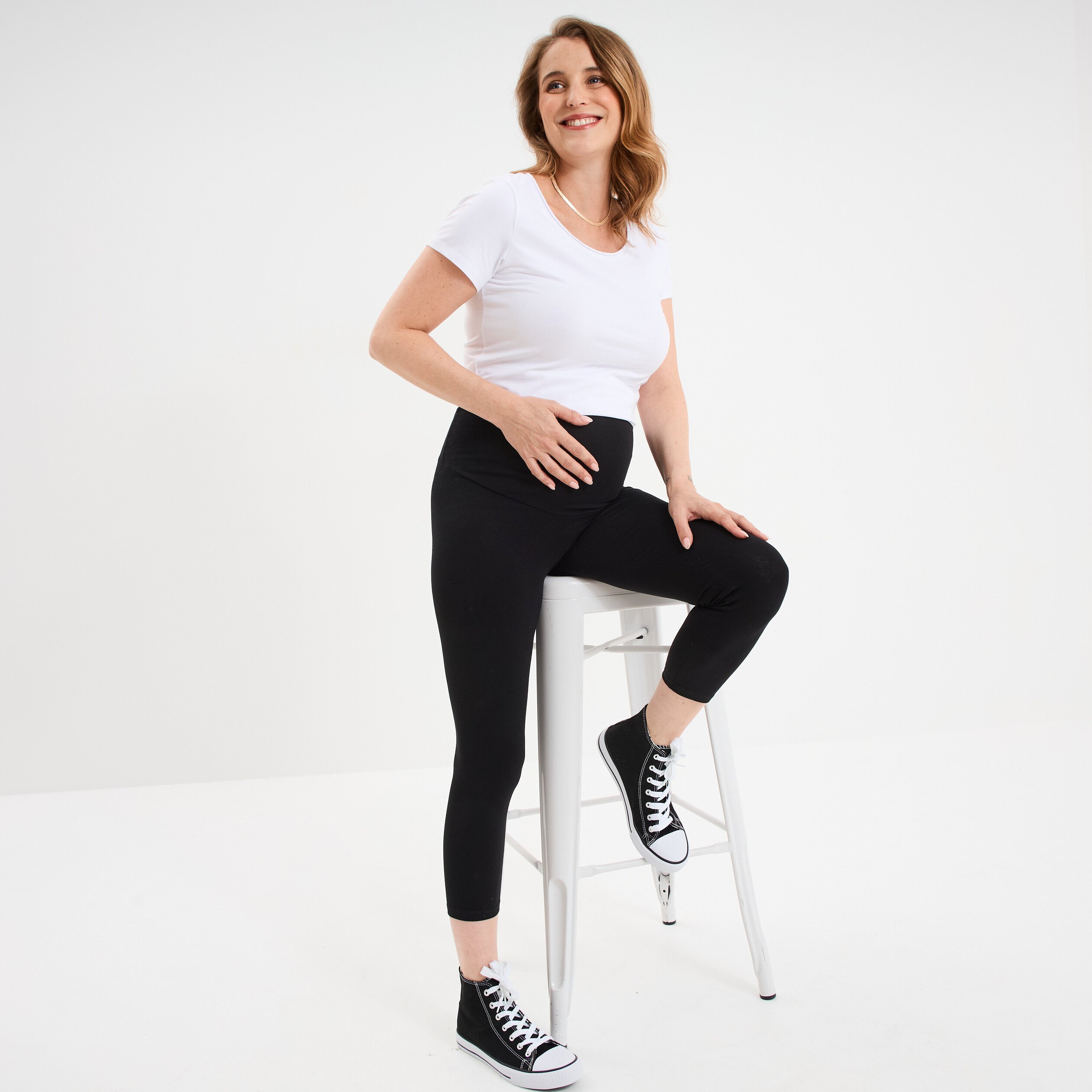 legging 78eme grossesse noir femmemater Legging 7/8ème grossesse noir femme maternité