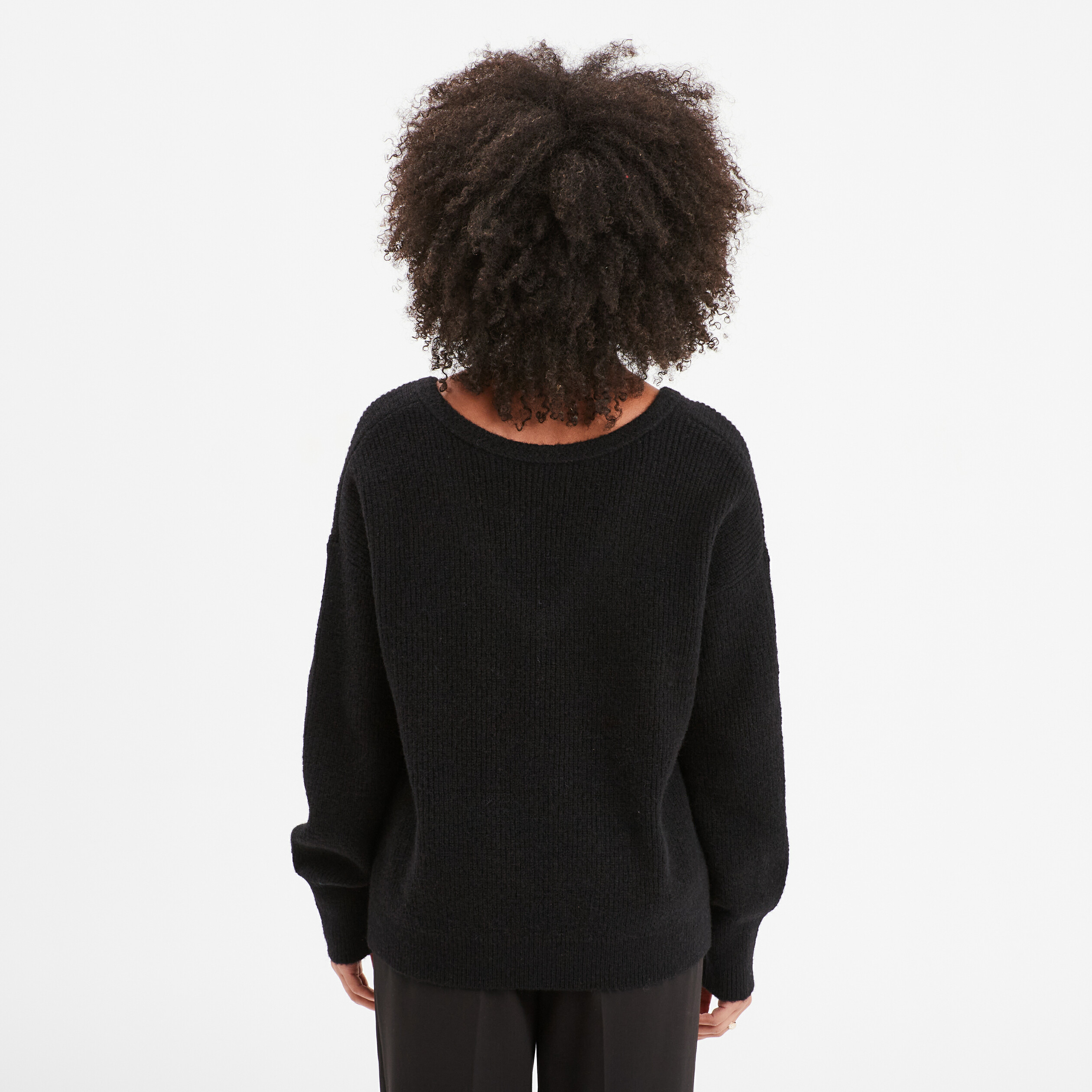 pull col reversible noir femme Pull col réversible noir femme