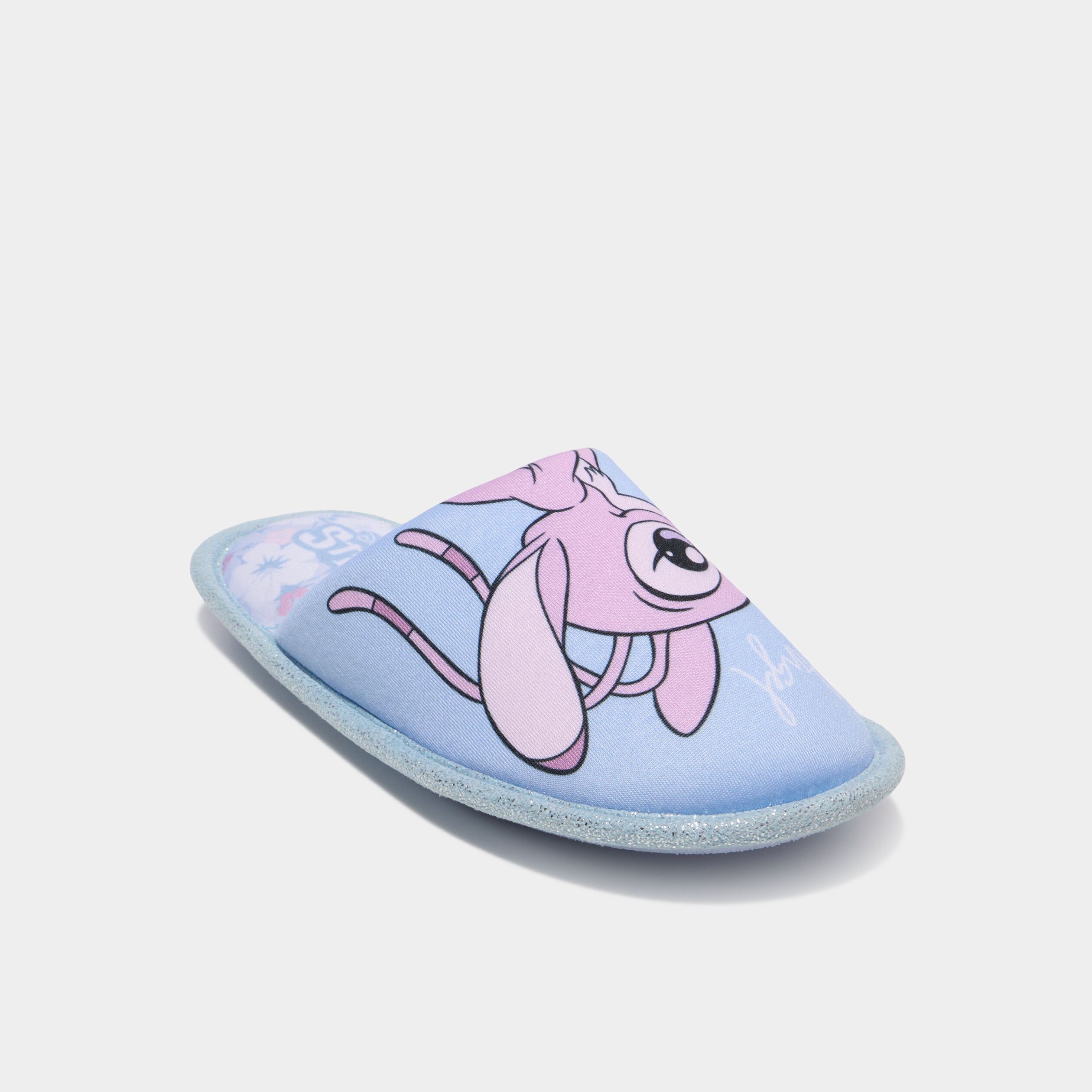 Chaussons mules Stitch bleu fille