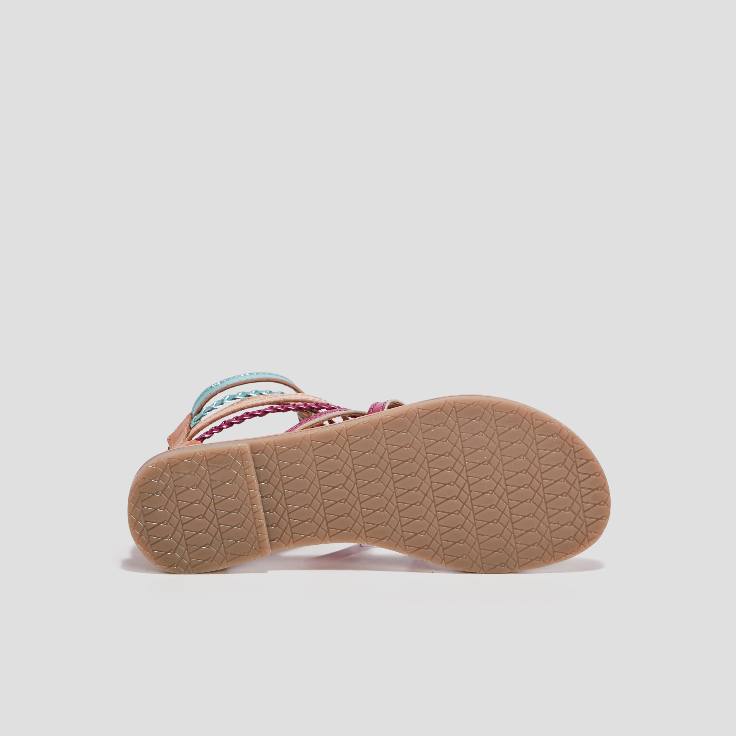 sandales spartiates en cuir multicolore fille Sandales spartiates en cuir multicolore fille