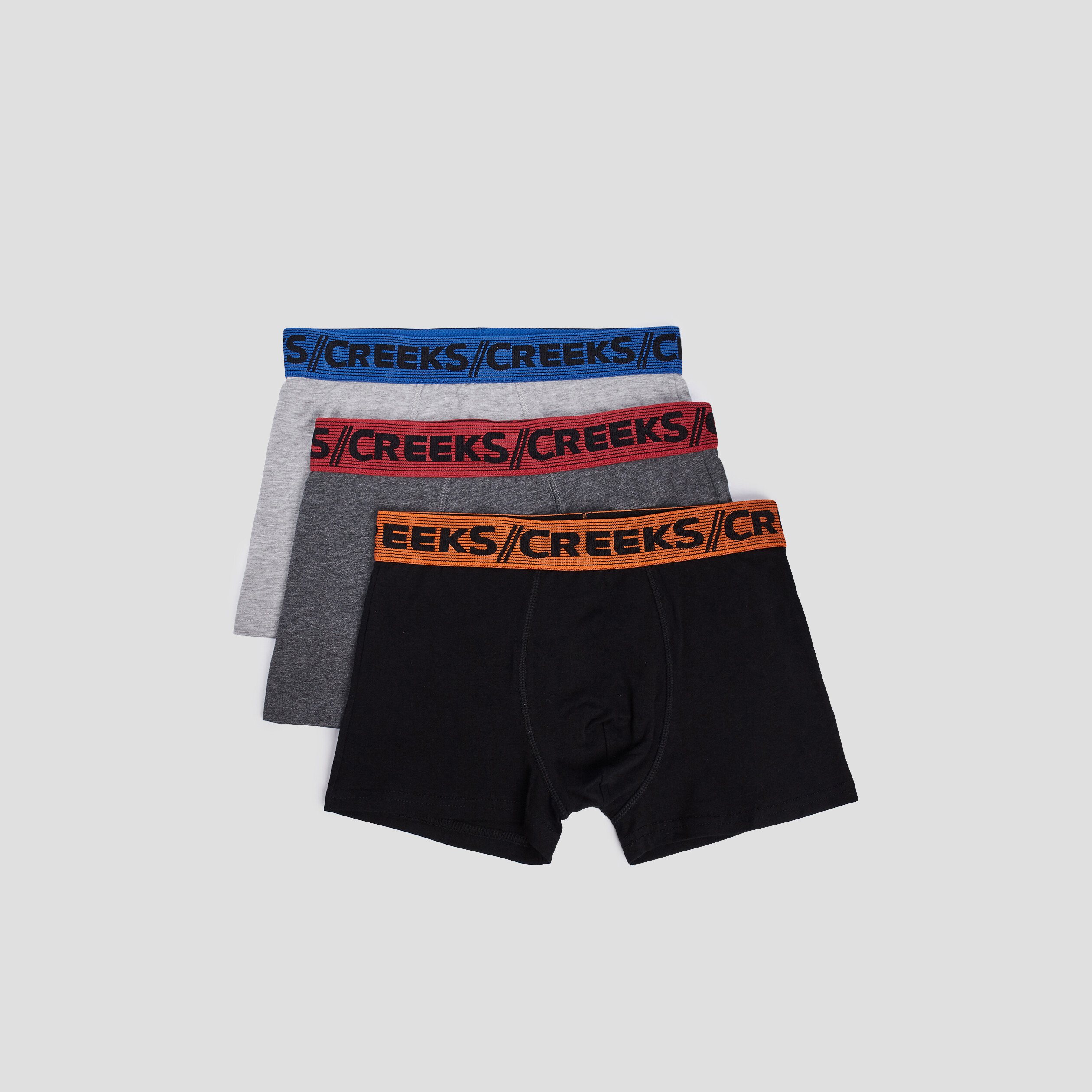 lot 3 boxers creeks gris homme Lot 3 boxers Creeks gris homme