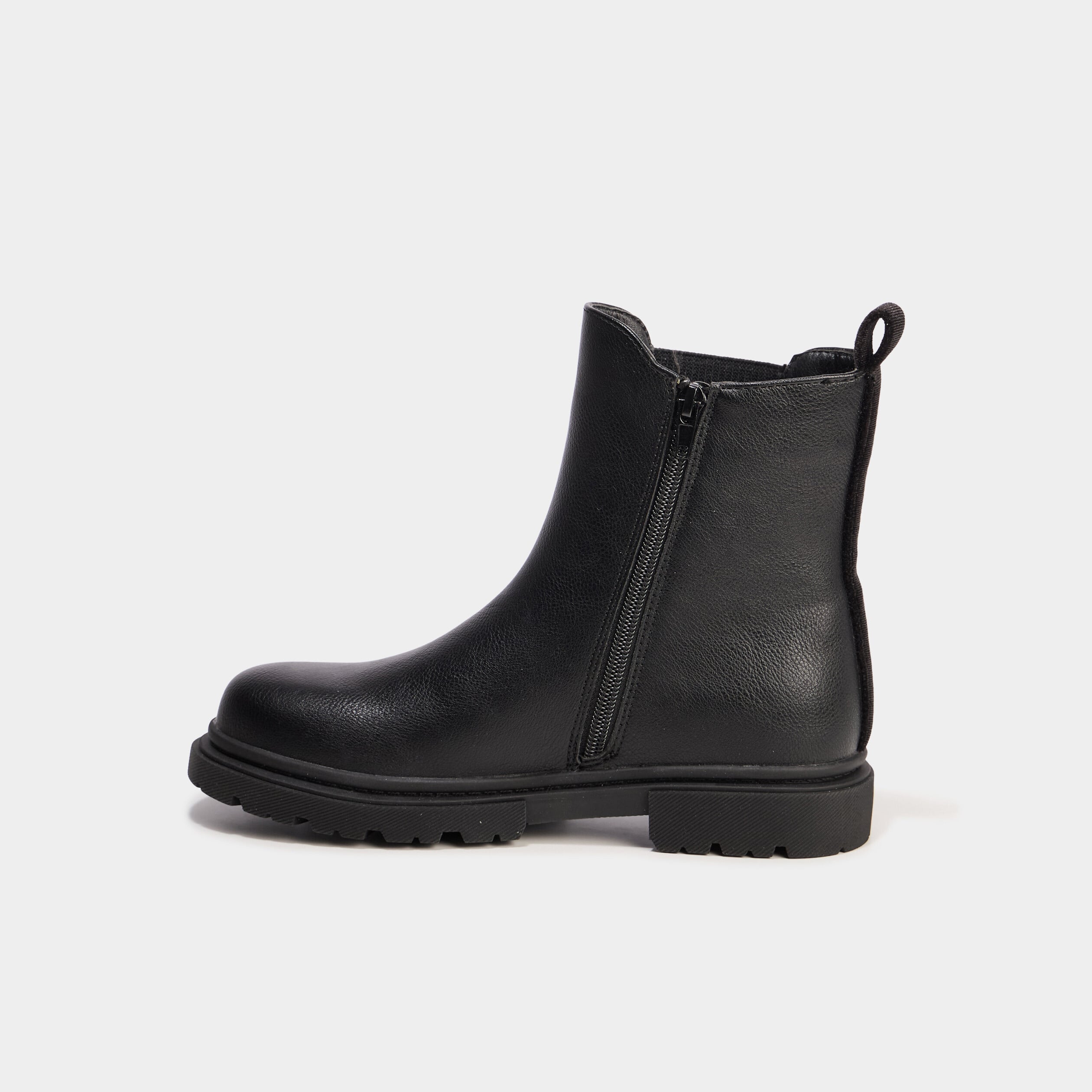 Boots crant&eacute;es noir fille