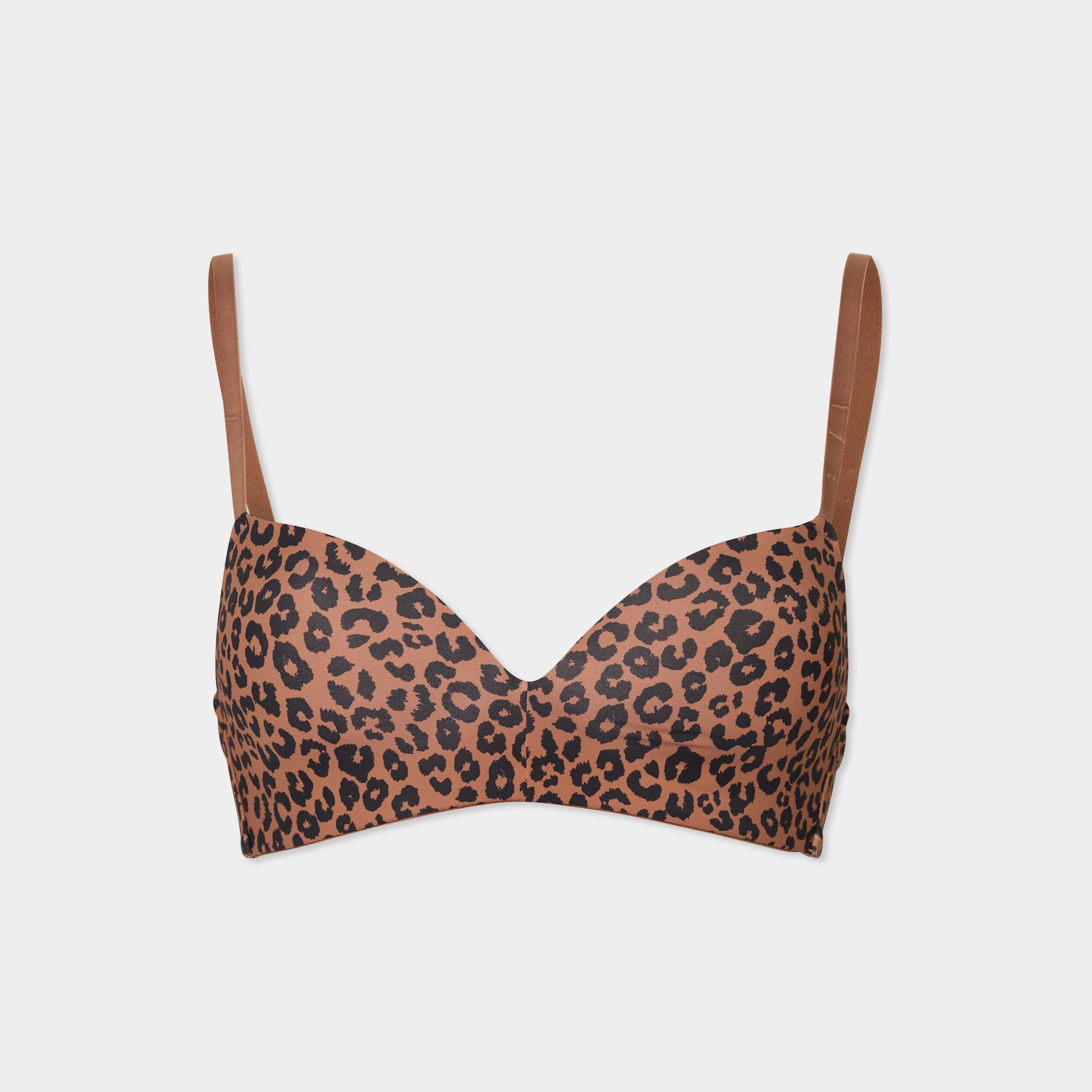 Soutien-gorge push-up triangle marron femme