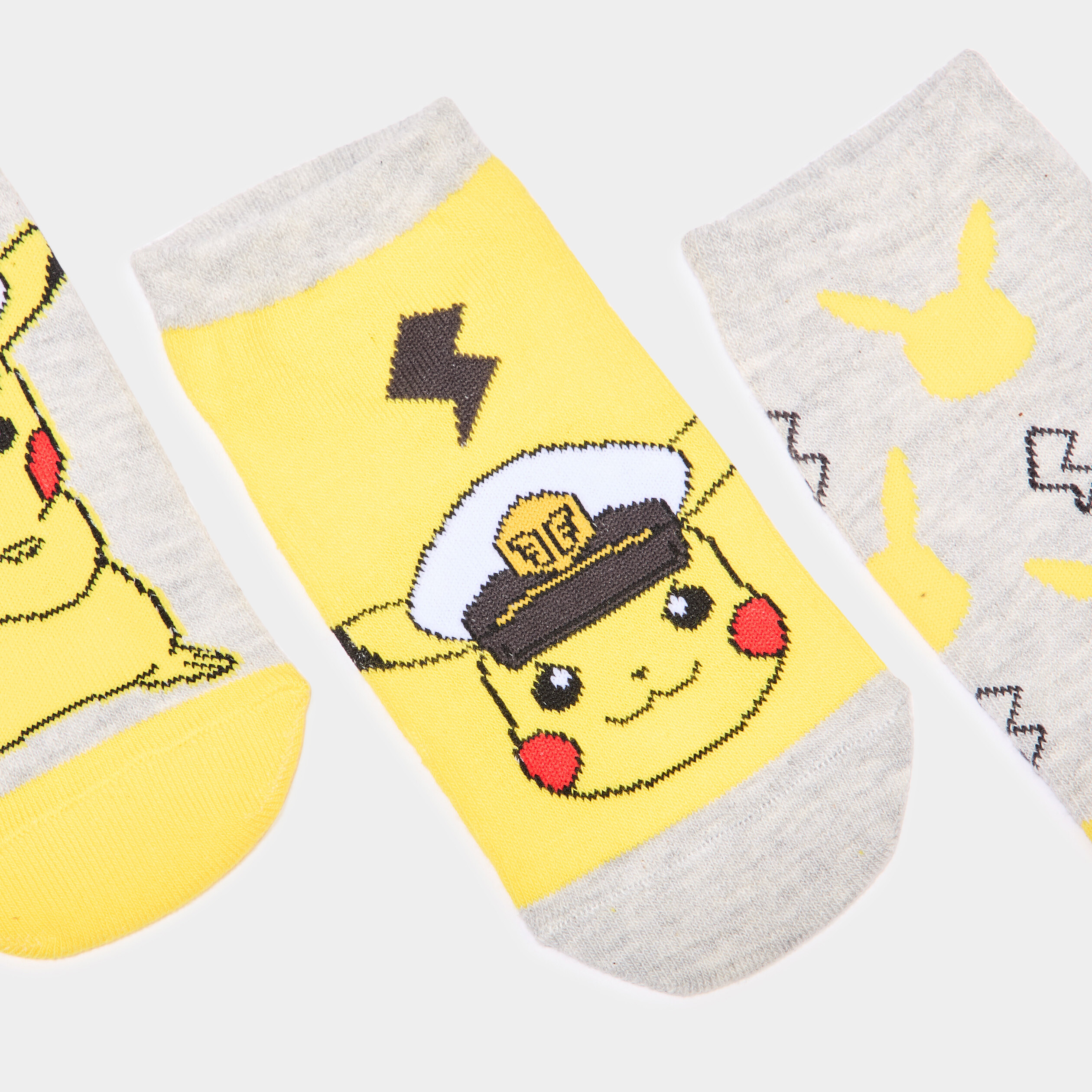 Lot 3 paires chaussettes Pok&eacute;mon Pikachu multicolore gar&ccedil;on