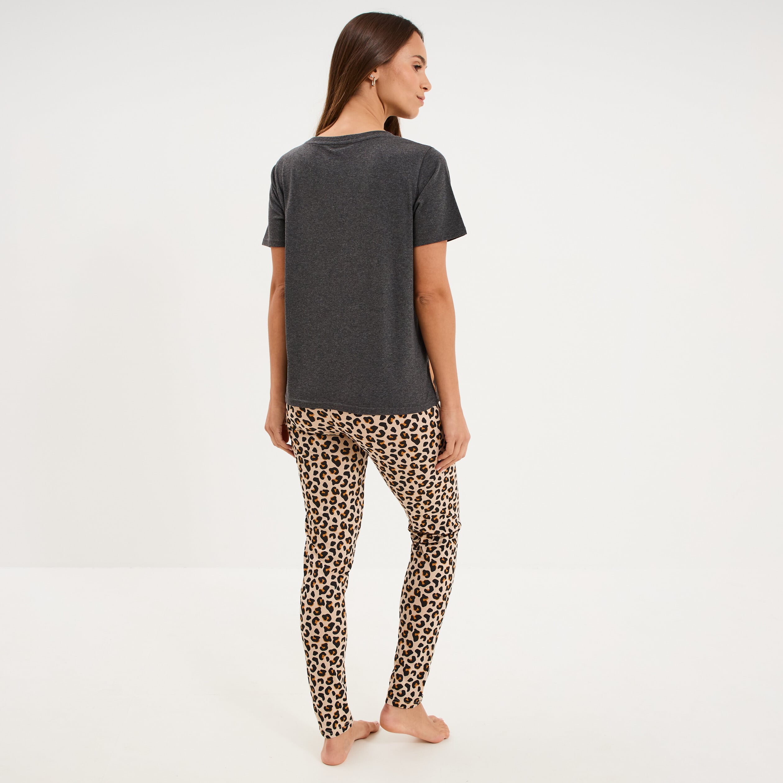 Ensemble pyjama legging Roi Lion Simba gris fonc&eacute; femme