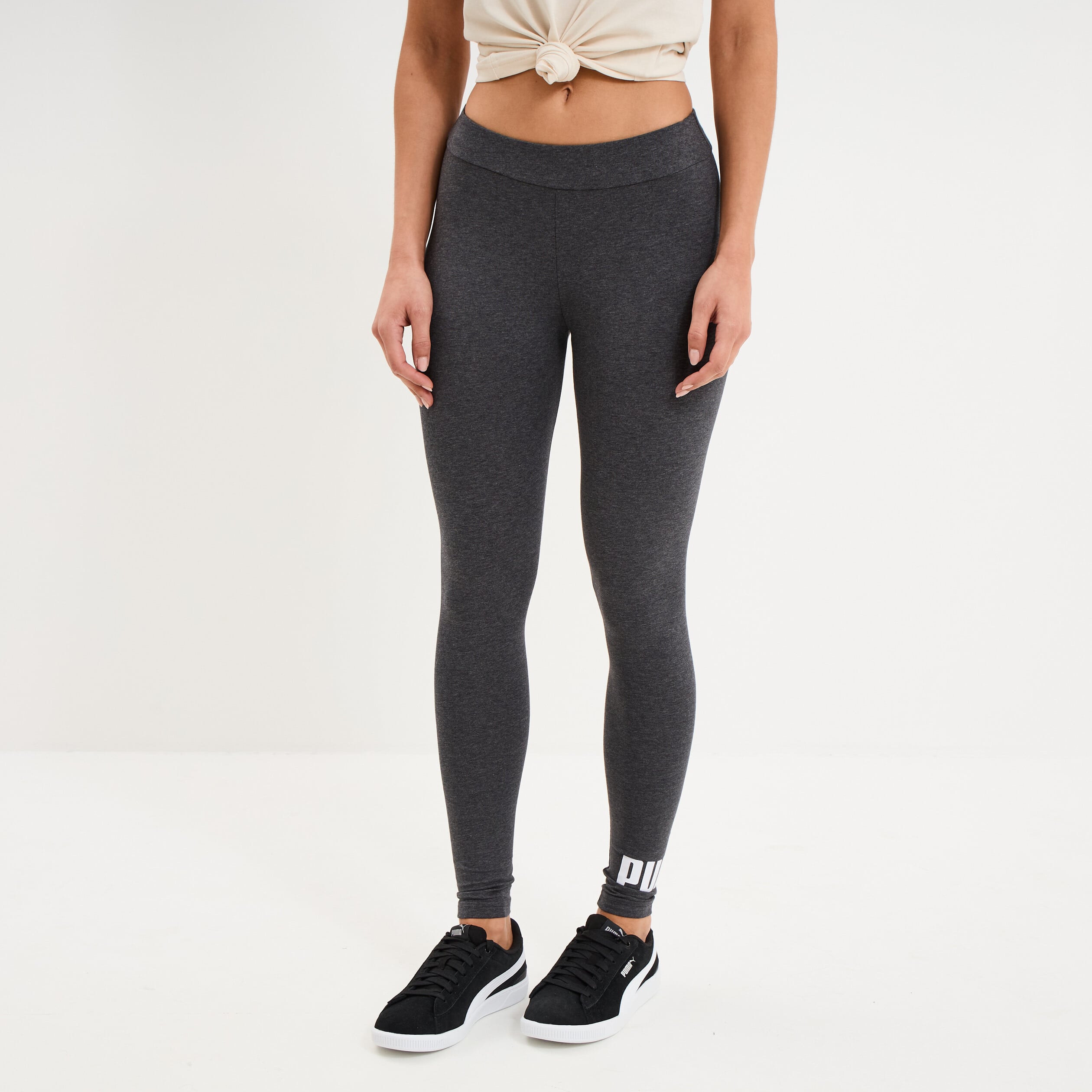 Legging de sport taille haute Puma gris argent femme