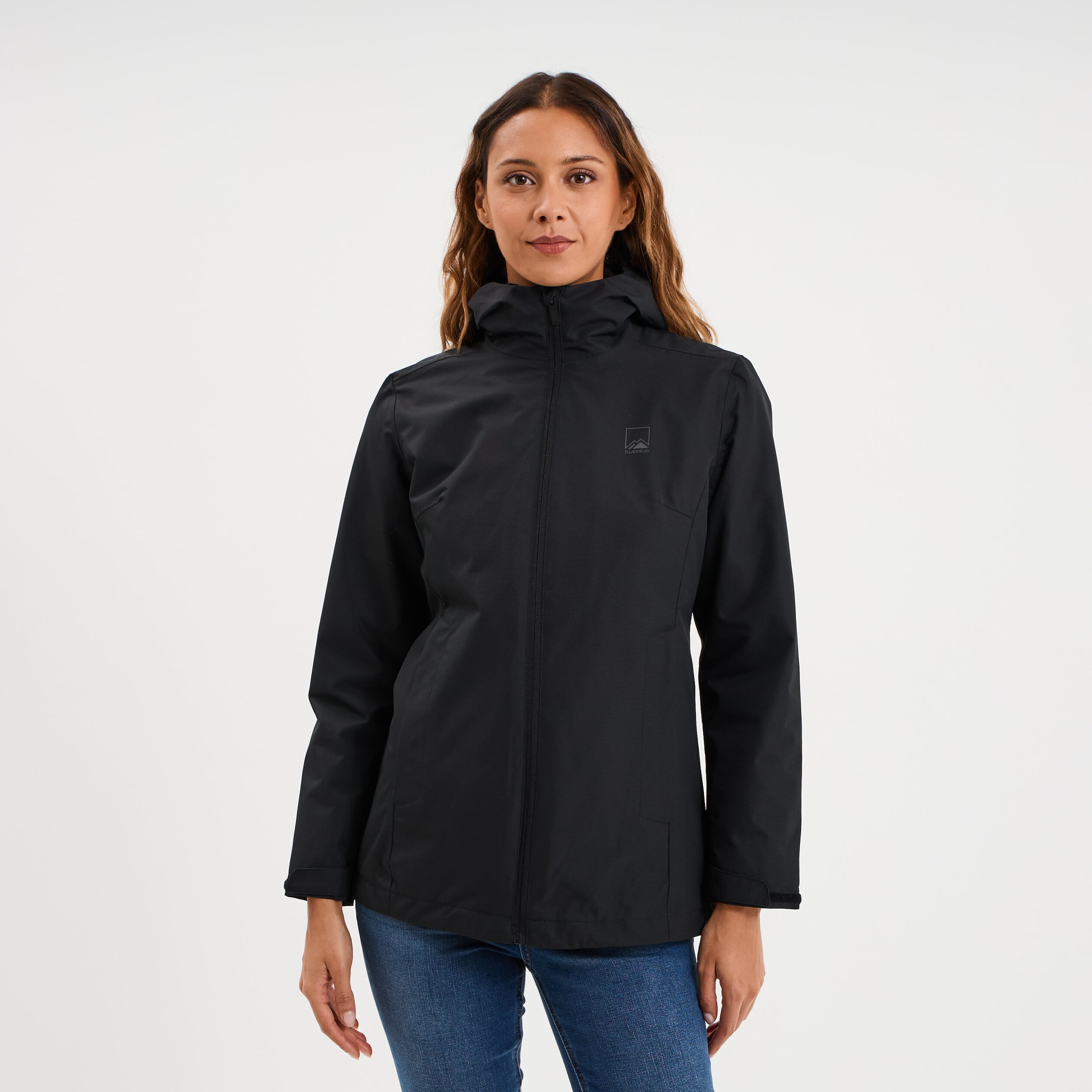 Parka 3-en-1 chaude et imperm&eacute;able noir femme